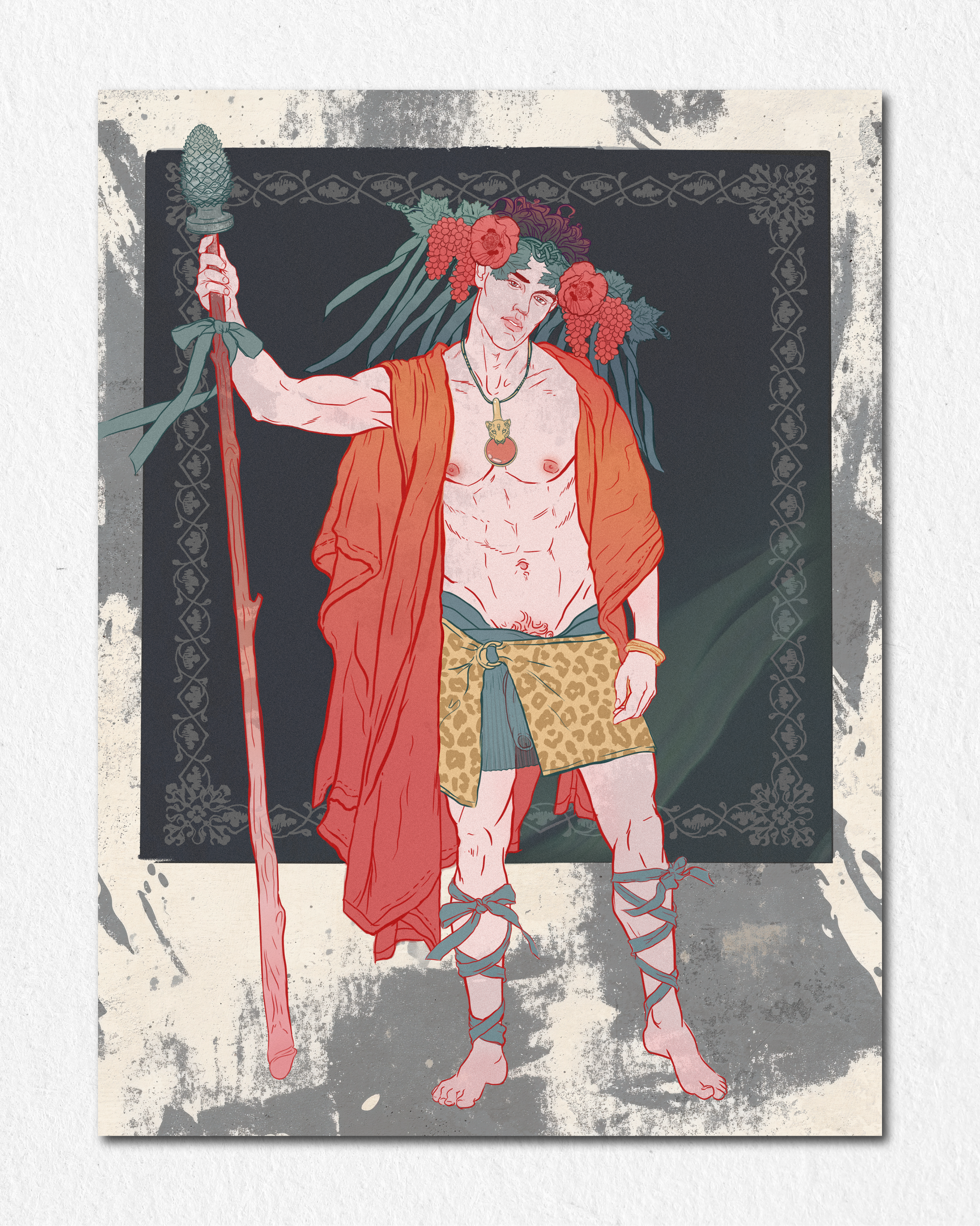 Bacchanalia | Bacchus & His Big Stick // Premium Art Print