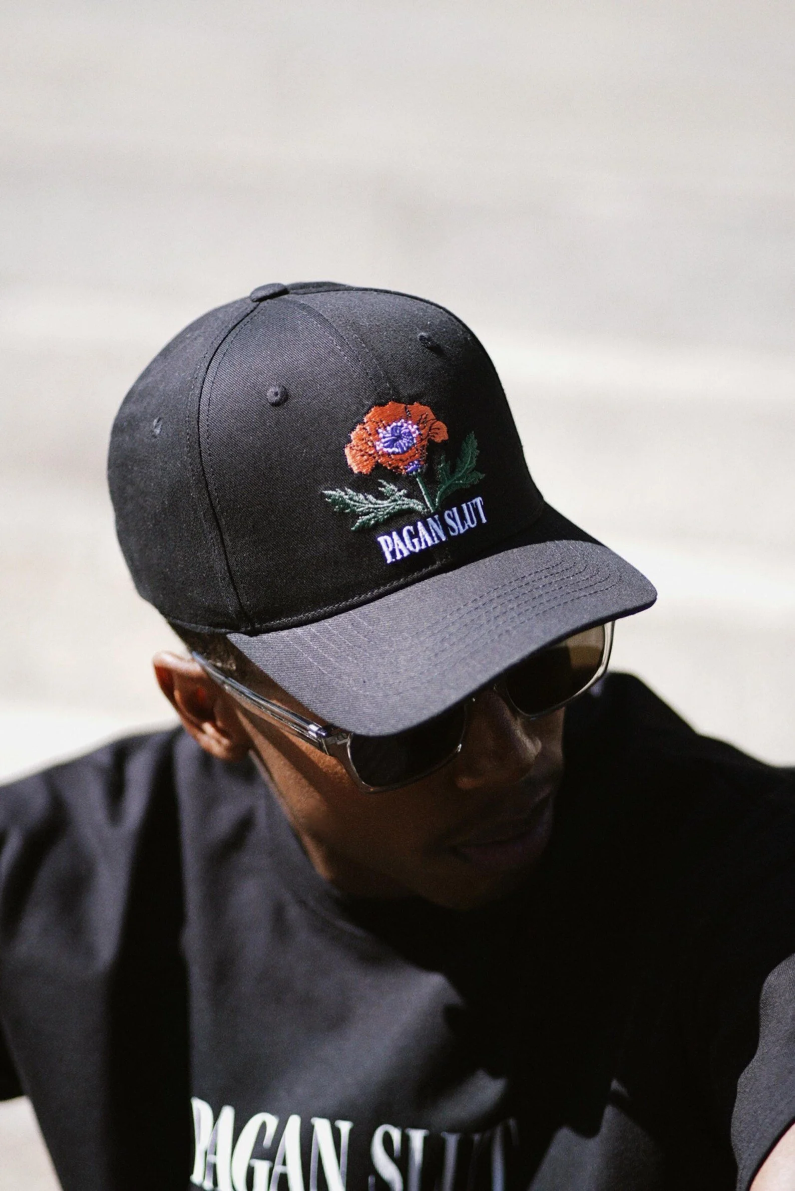Pagan Slut | Poppy // Black Embroidery Cap