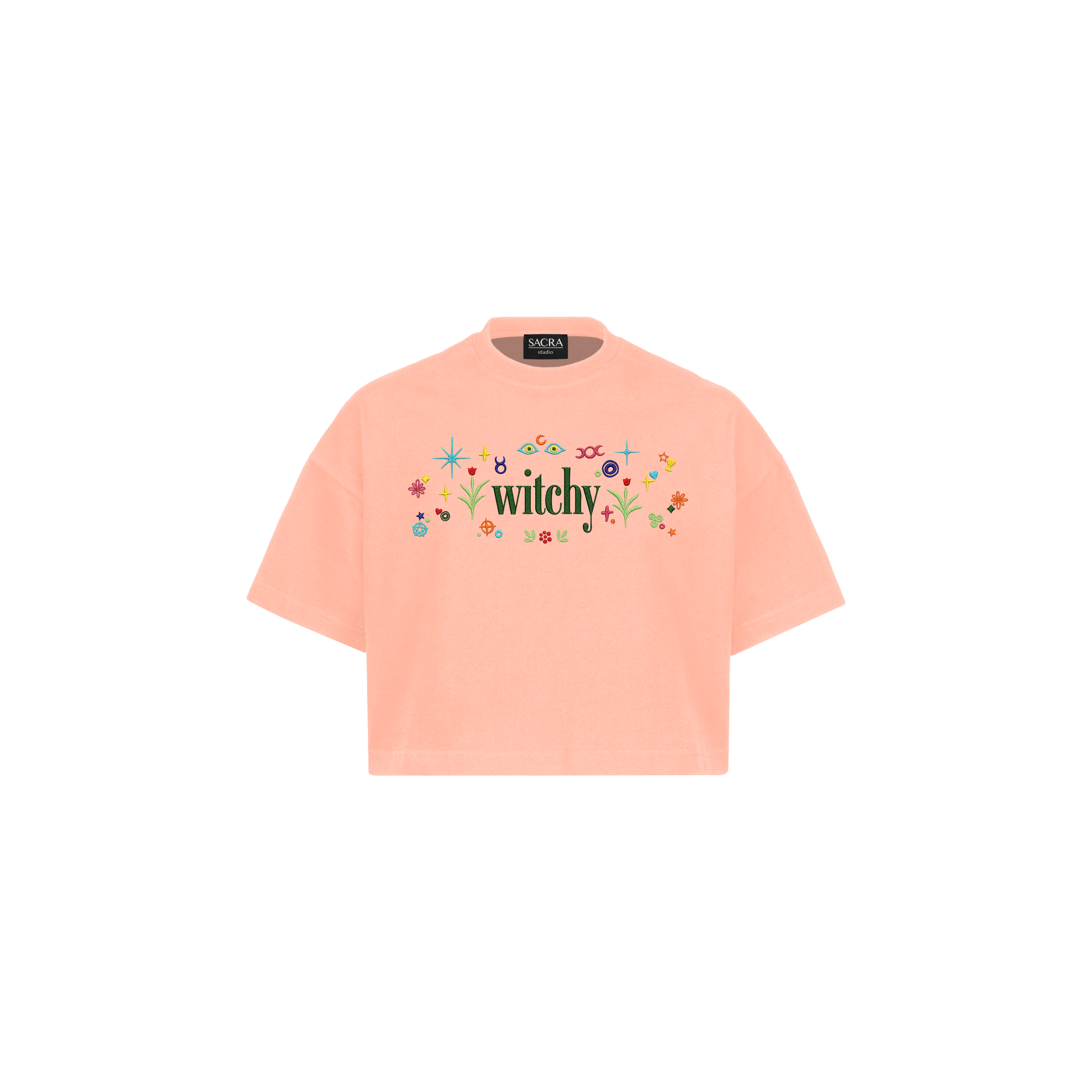 witchy // Embroidery Cropped Tee