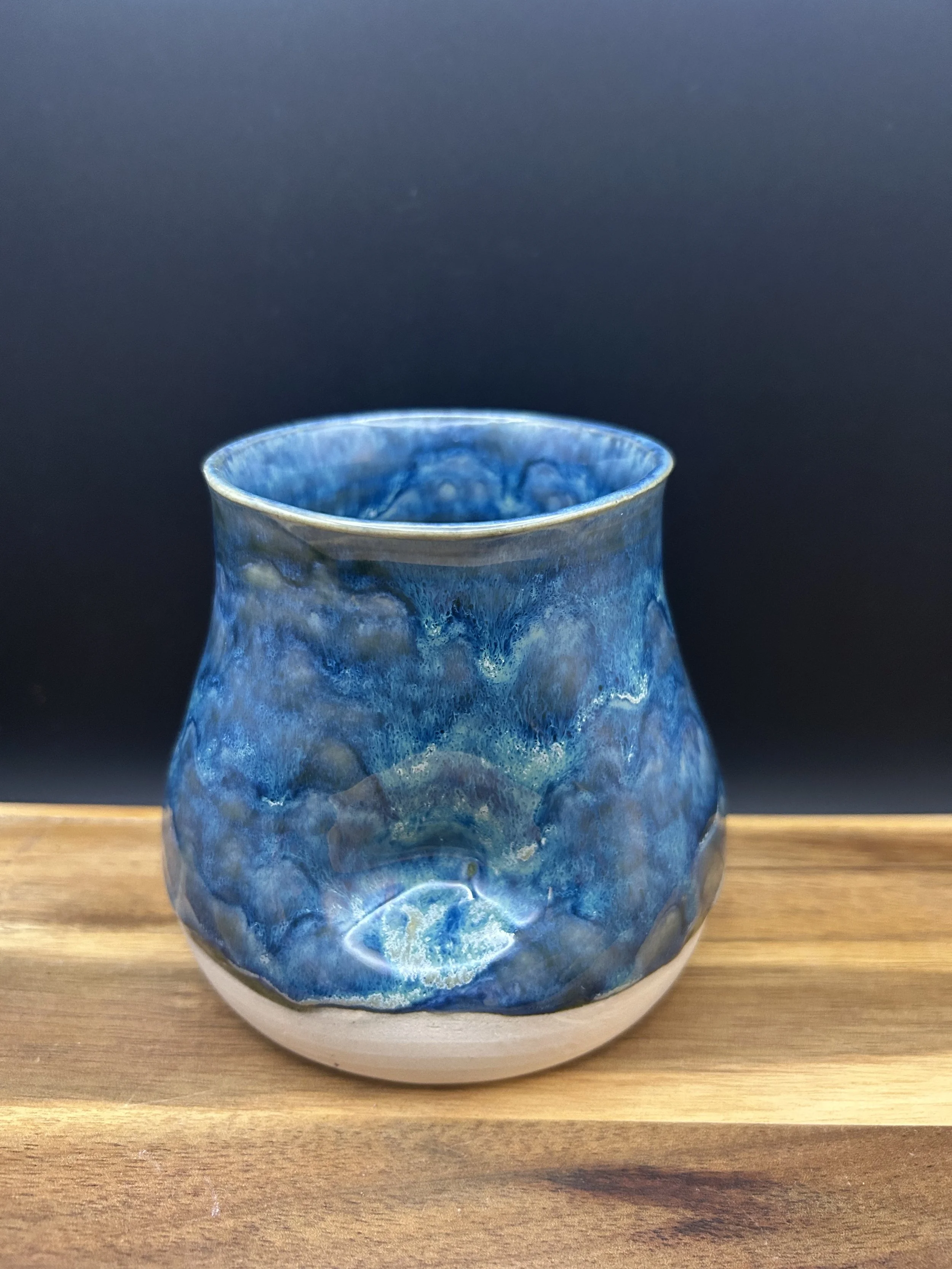 Handmade, hand painted thumbler