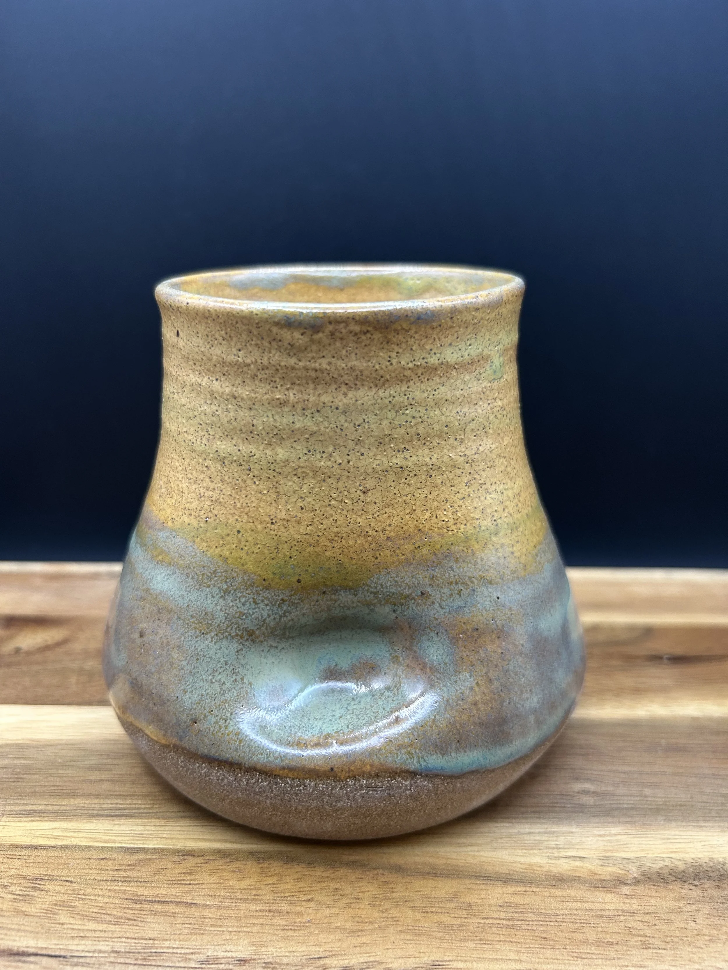 Handmade, hand painted thumbler