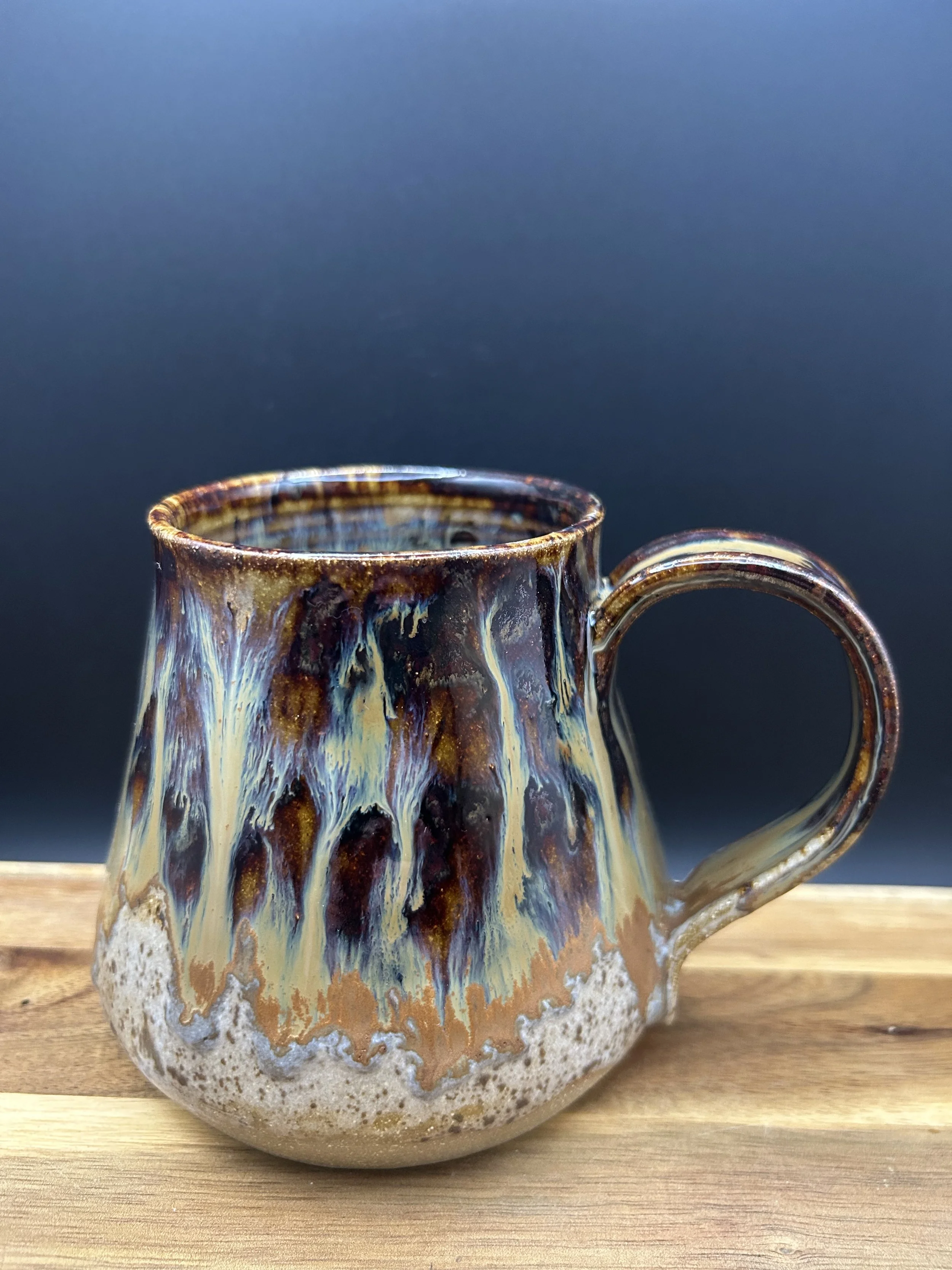 Handmade, hand painted mug
