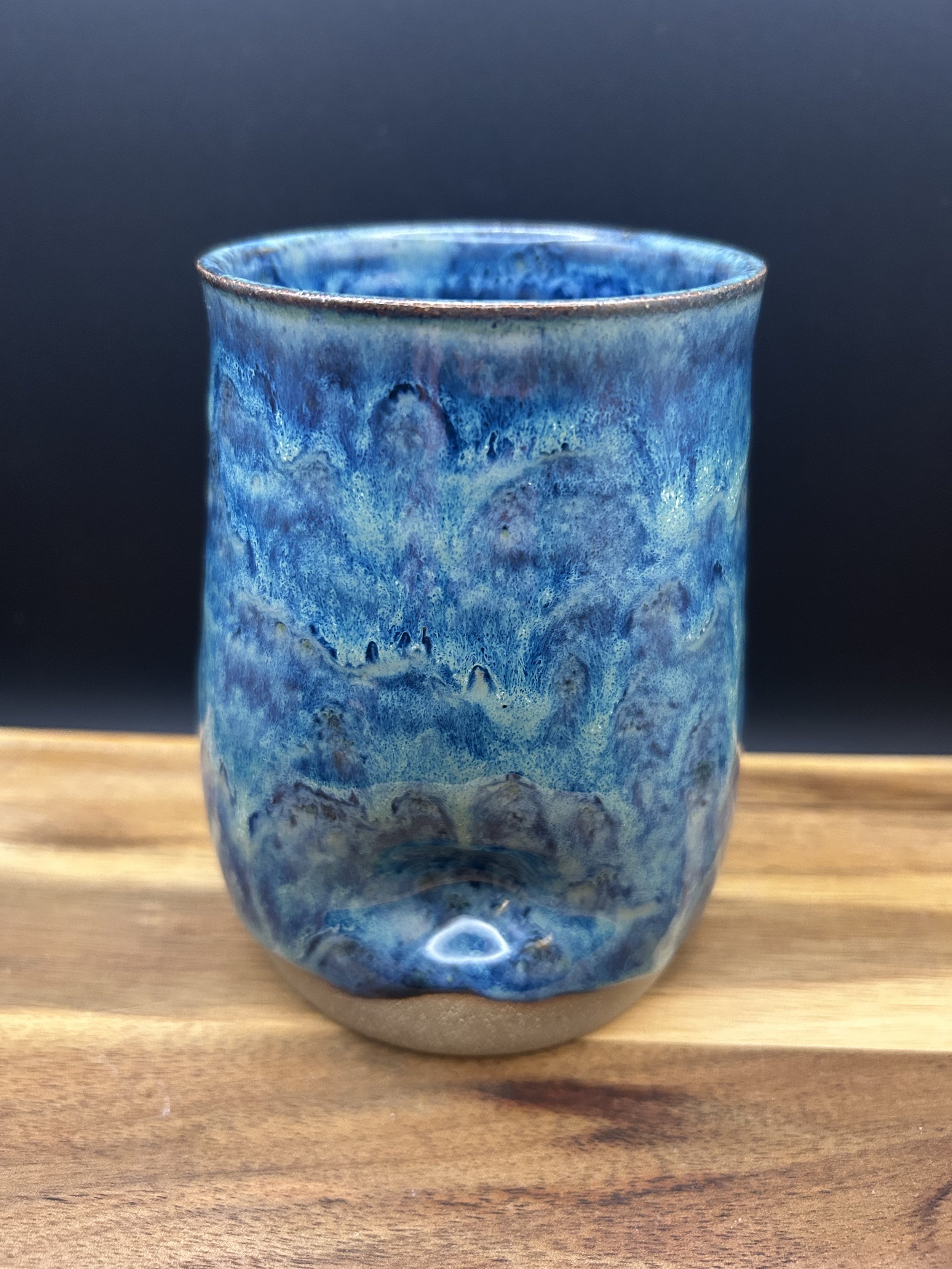 Handmade, hand painted thumbler