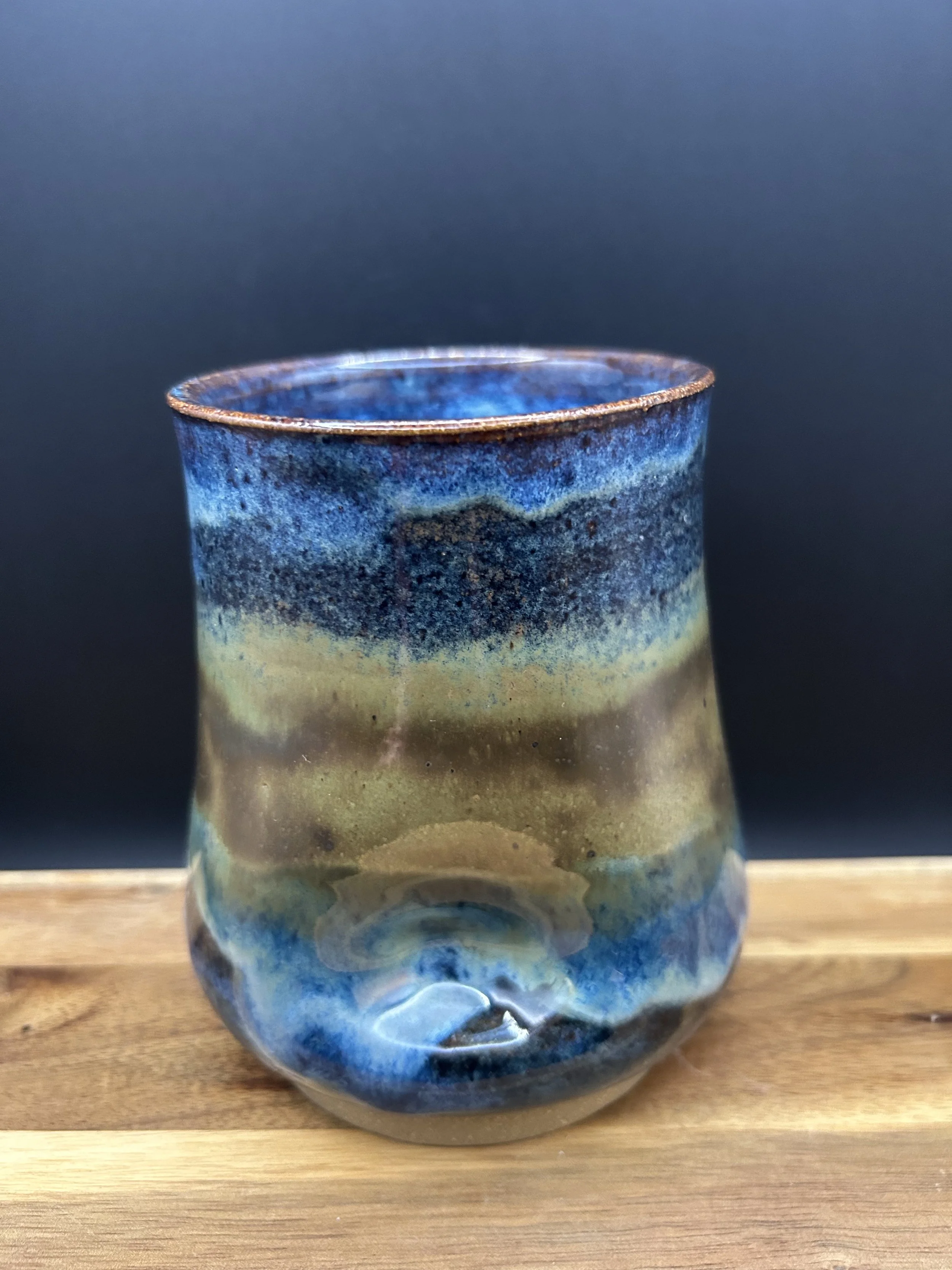 Handmade, hand painted thumbler