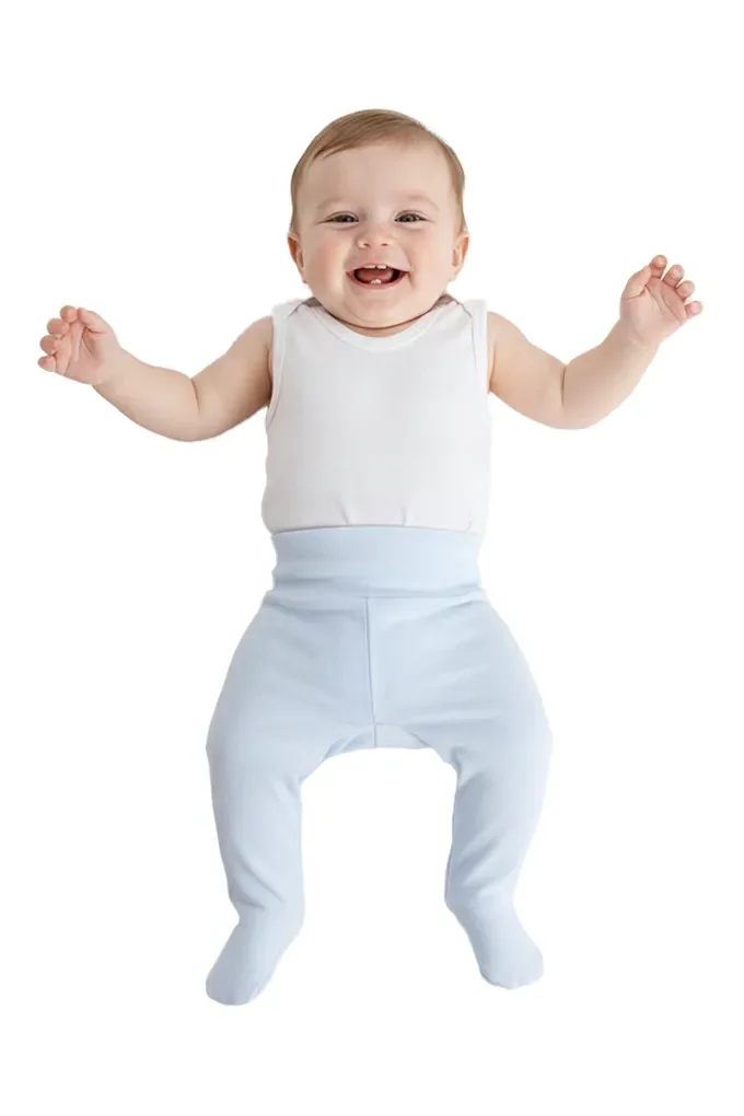 Calça com pé colorida