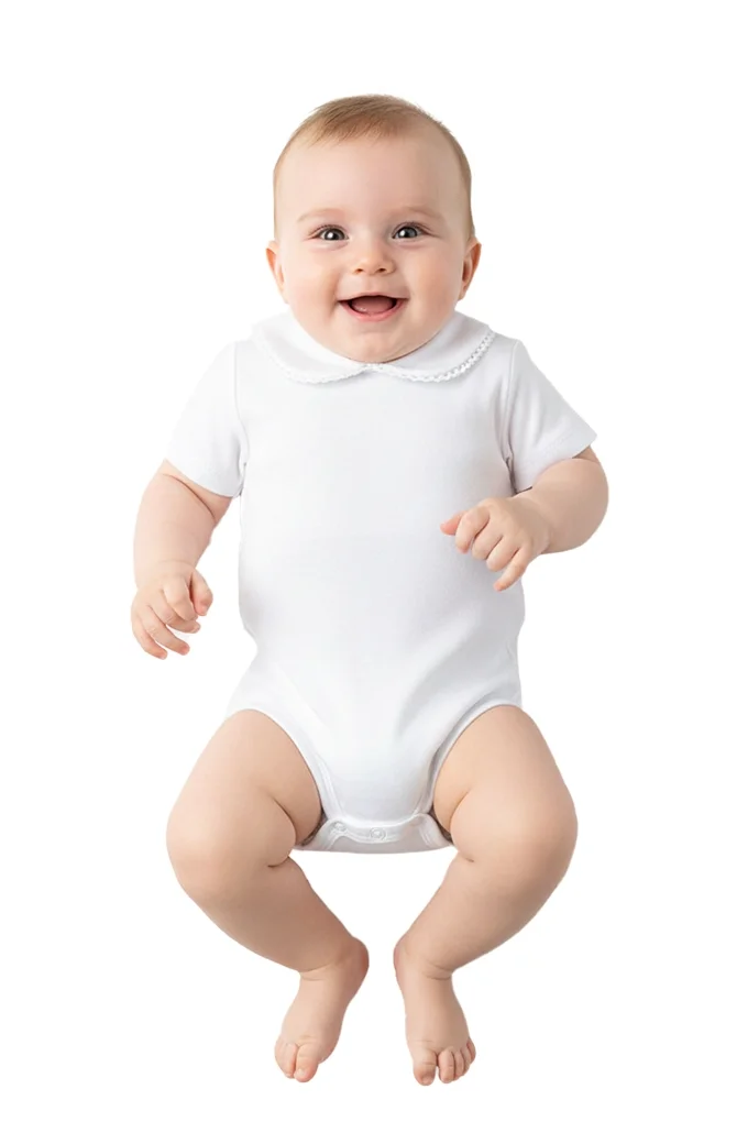 Body de gola redonda manga curta