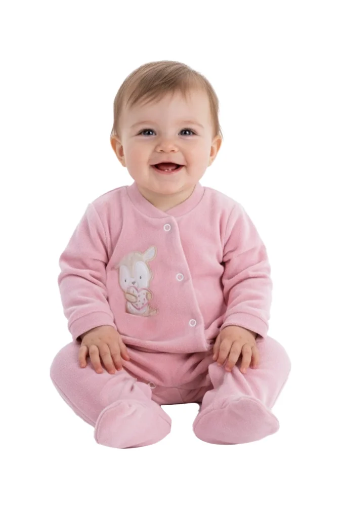 Babygrow Veludo Coelho Coração