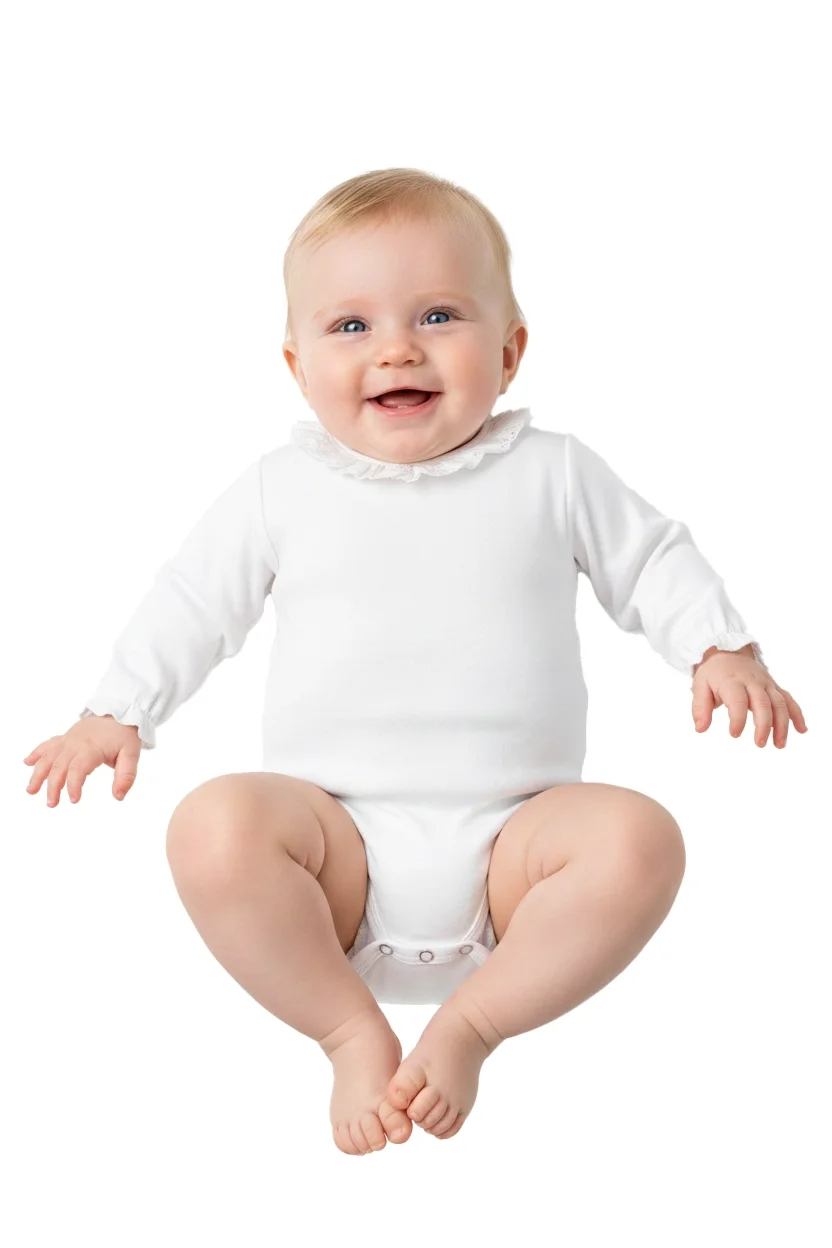 Body de gola circular manga comprida