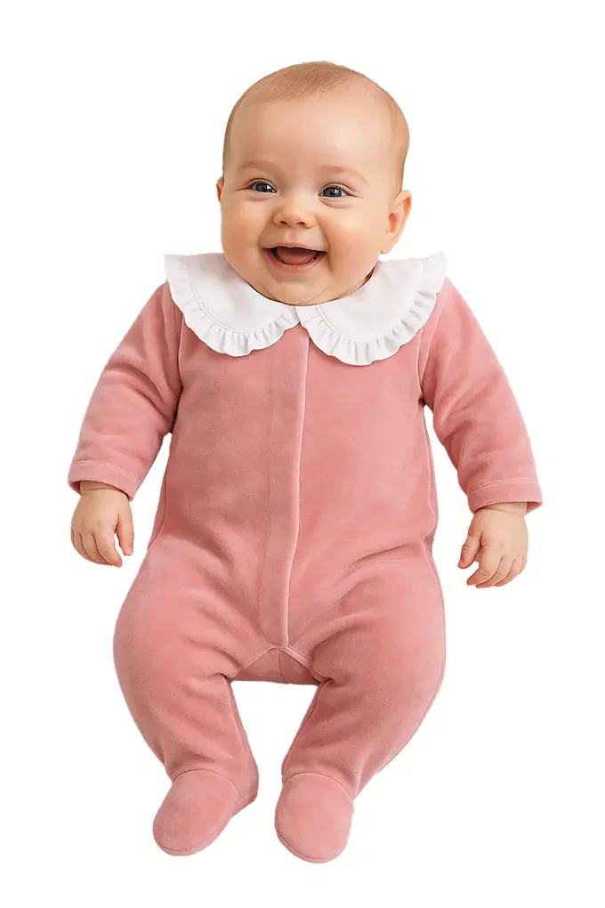 Babygrow Veludo Gola Folho