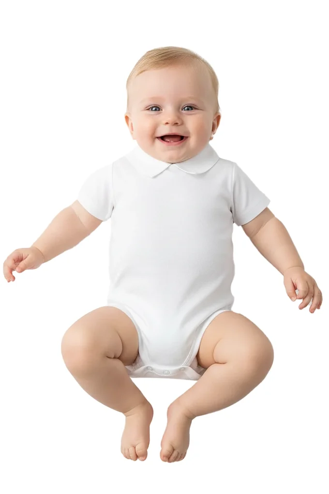 Body de gola de bico manga curta