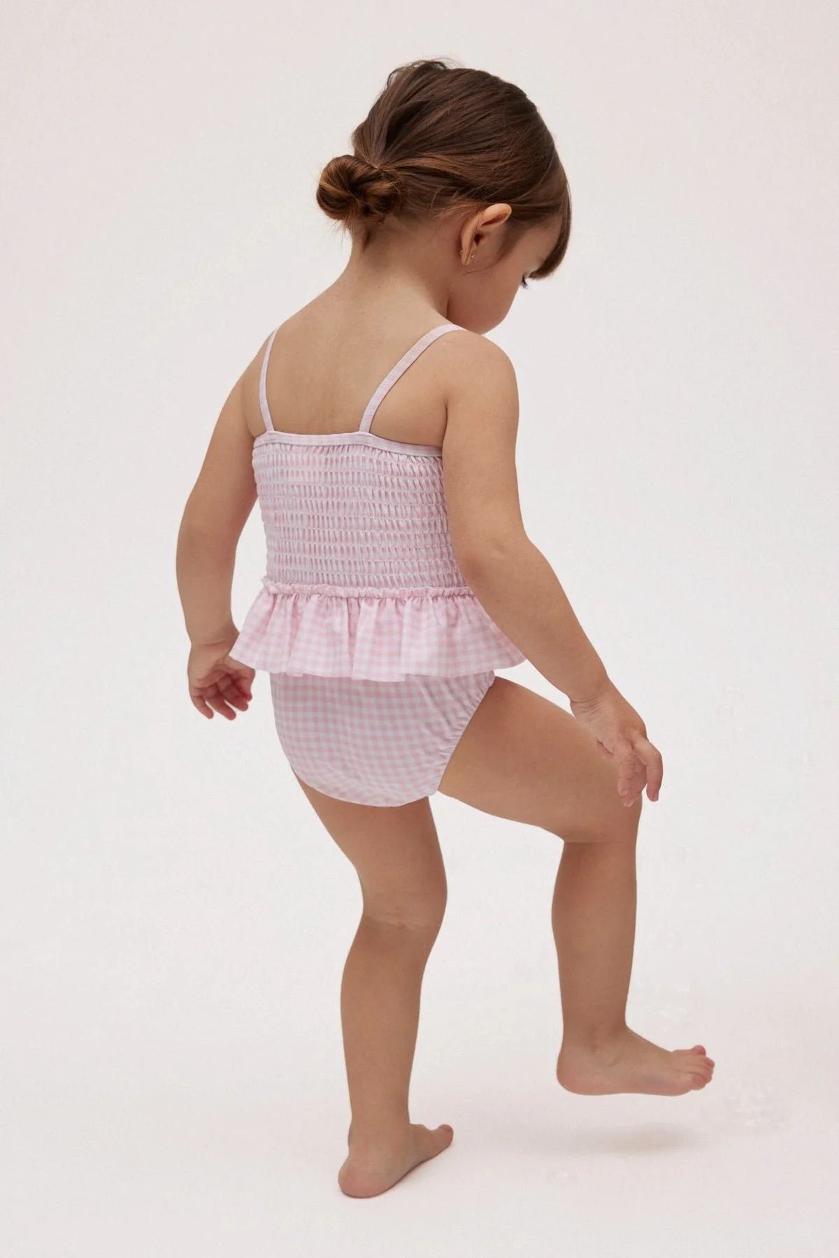 Fato de Banho Xadrez Rosa