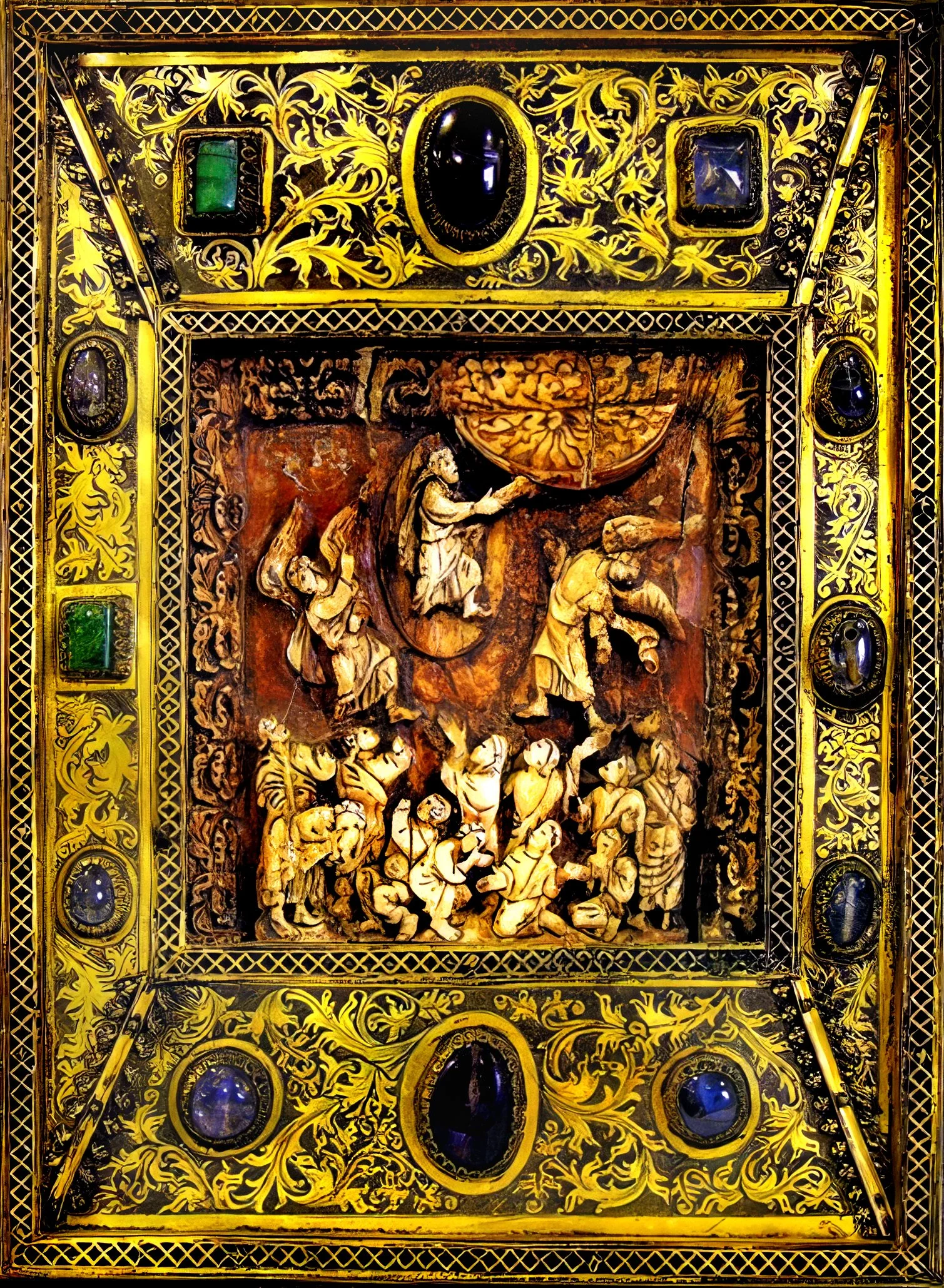 Karolingisch, um 860–870 · Buchdeckel vermutlich Westfalen, spätes 15. Jahrhundert