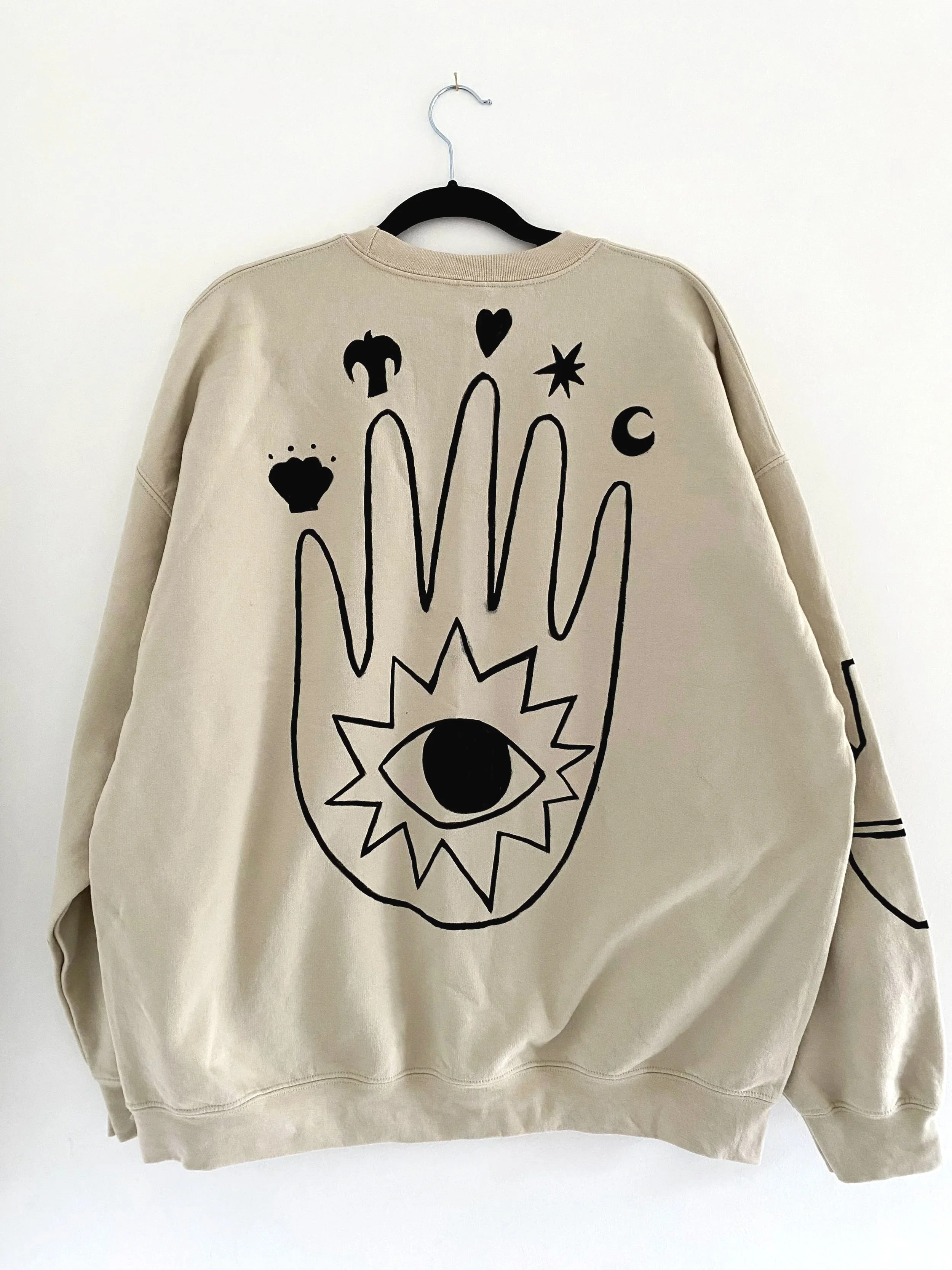 MADE TO ORDER Yoko Sweatshirt *Hand & symbols*