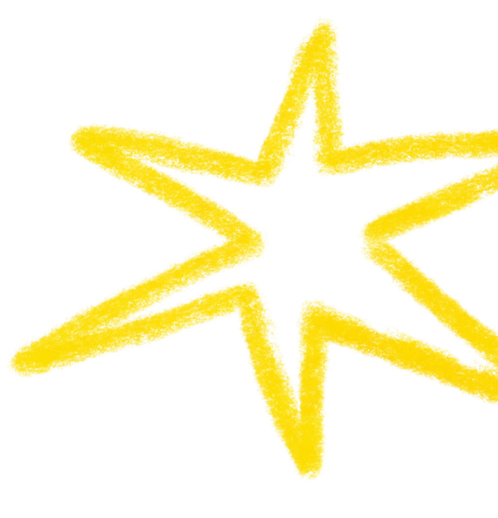 A yellow star with a 3D effect and black background.