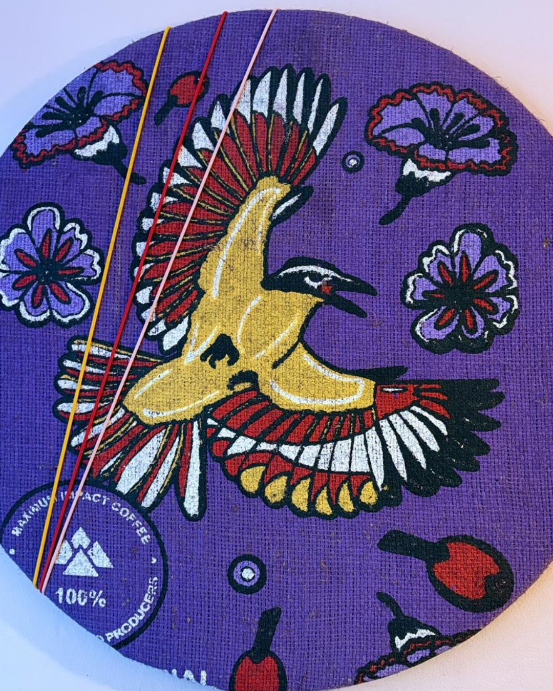Purple Oriole Cork Pinboard