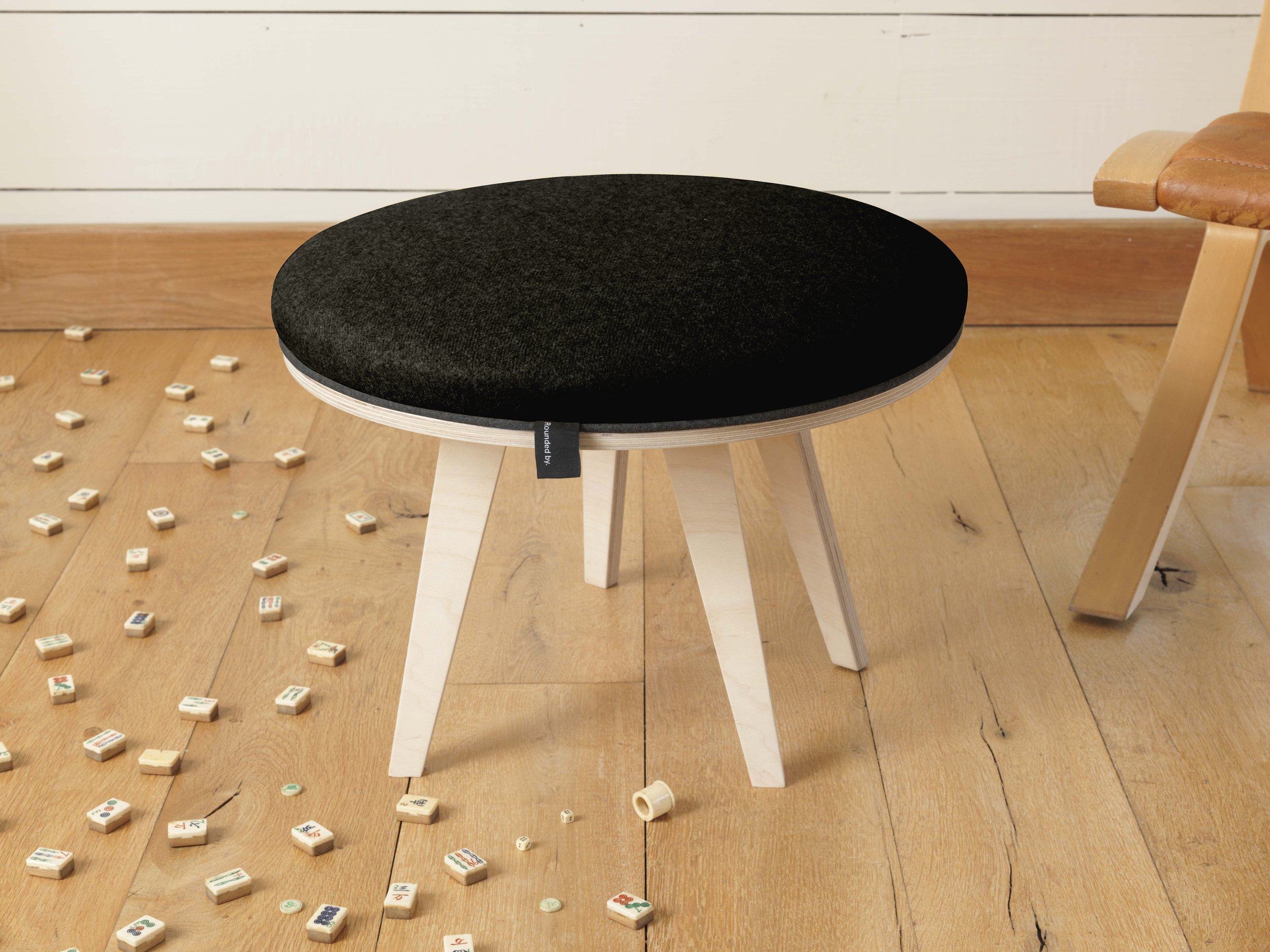 Ebony Birch Frame Footstool