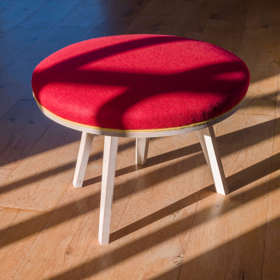 Ladybird Birch Frame Footstool
