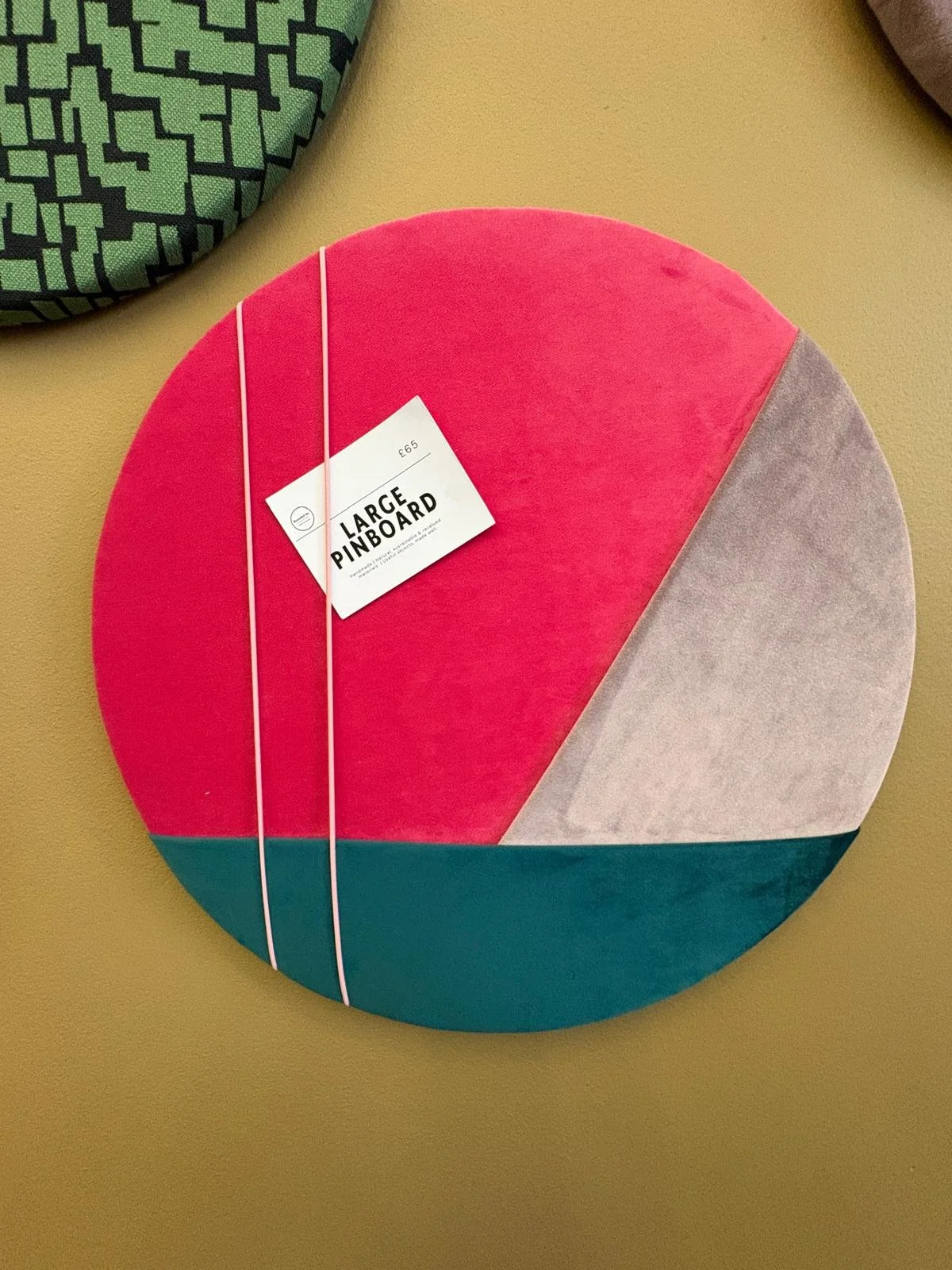 Gold & Black Velvet 50cm Cork Pinboard (Copy)