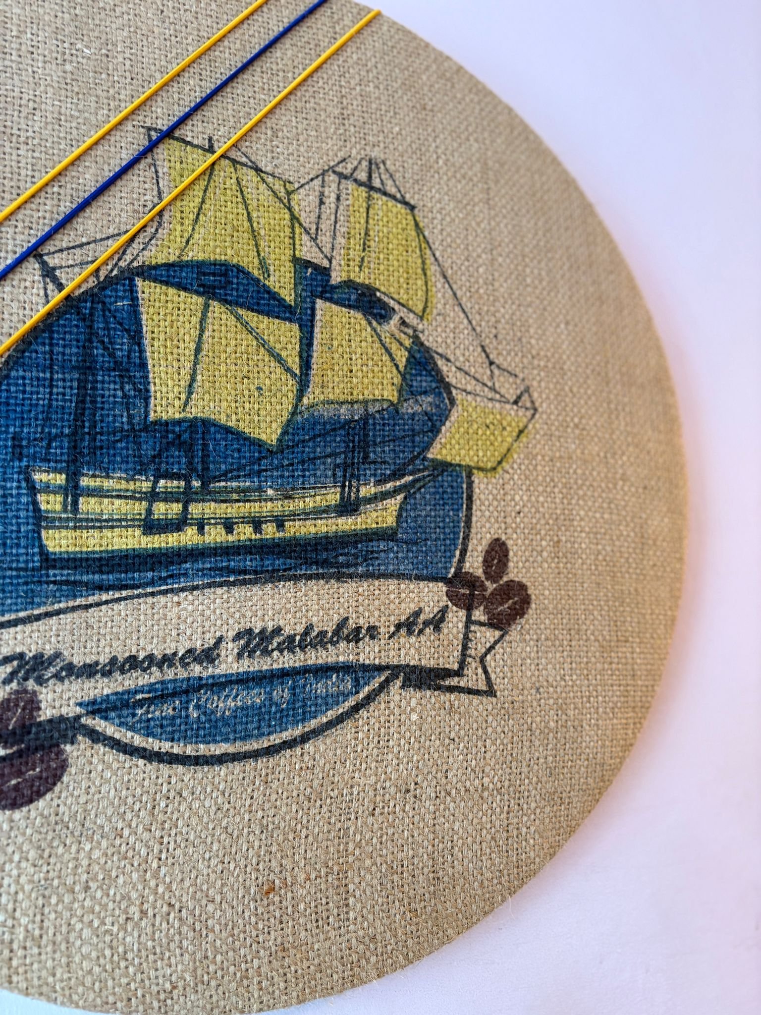 Large Yellow Ship Cork Pinboard