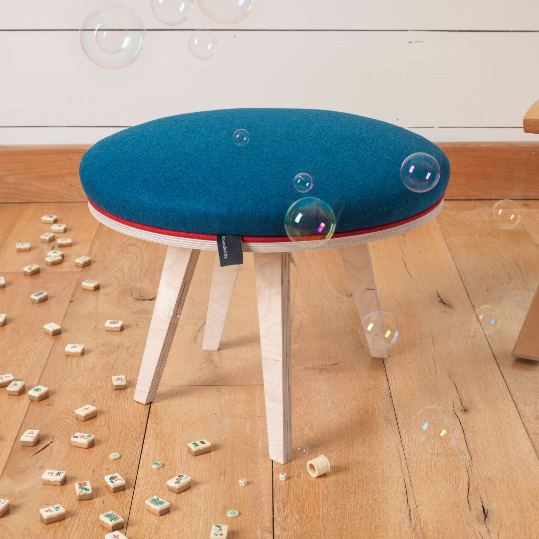 Marine Birch Frame Footstool