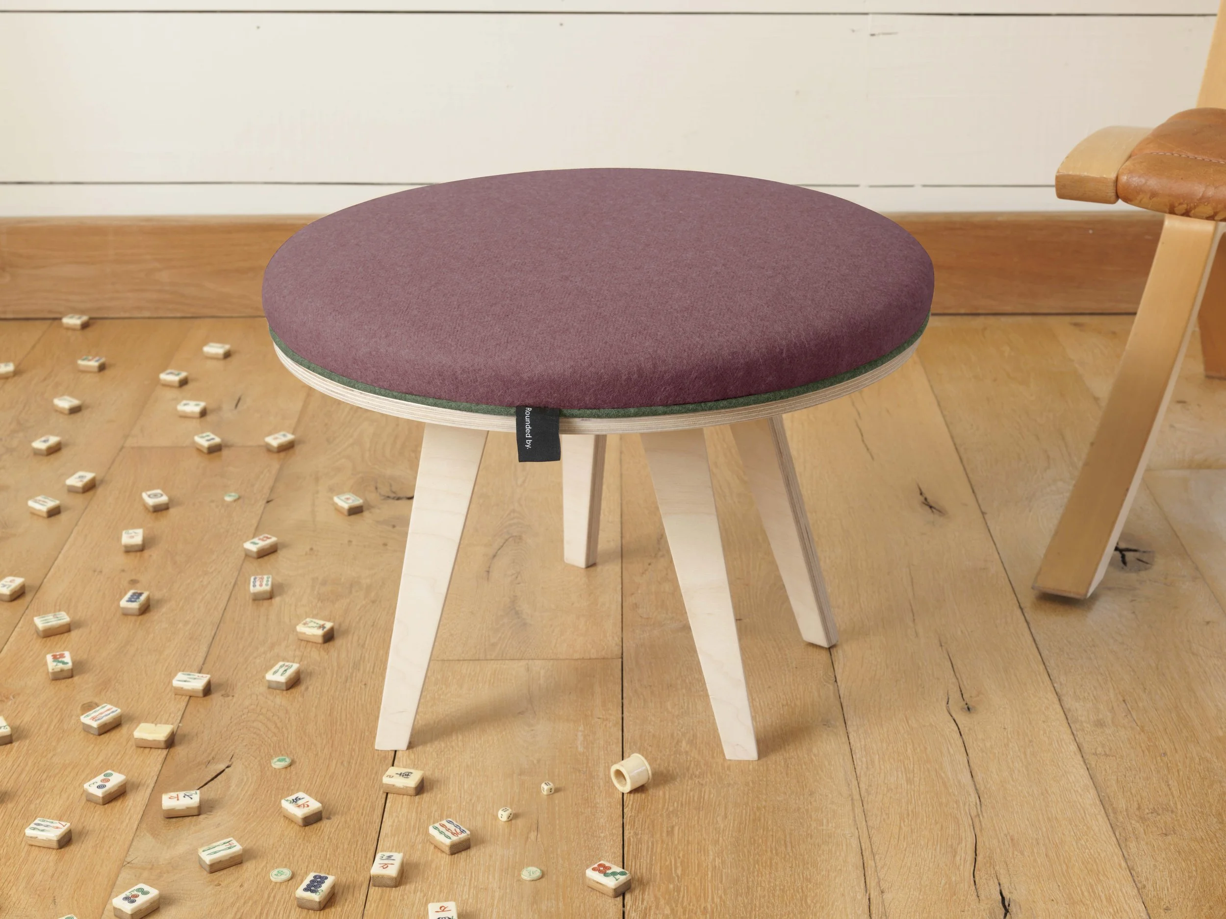 Thistle Birch Frame Footstool