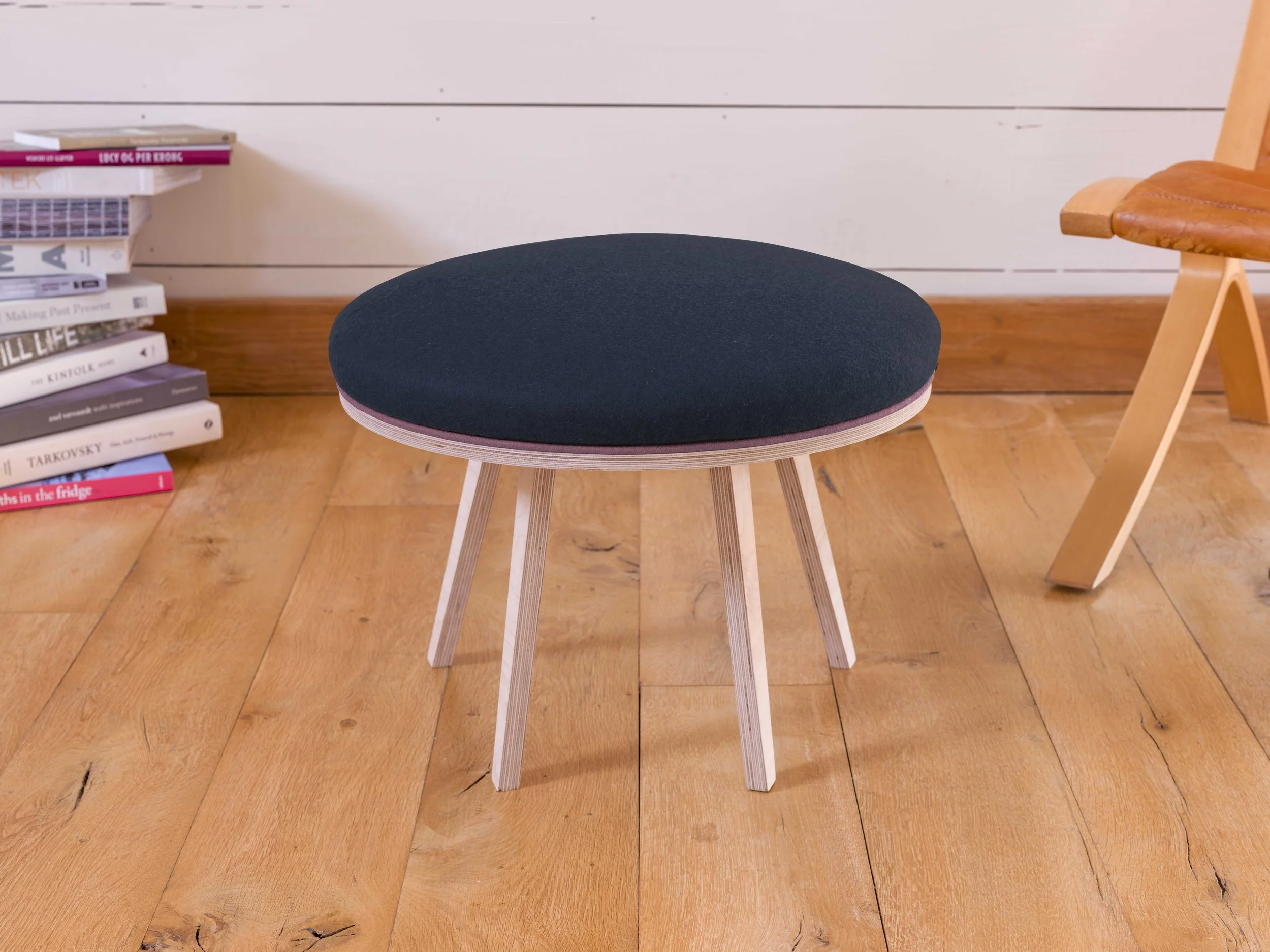 'Denim' Birch Frame Footstool