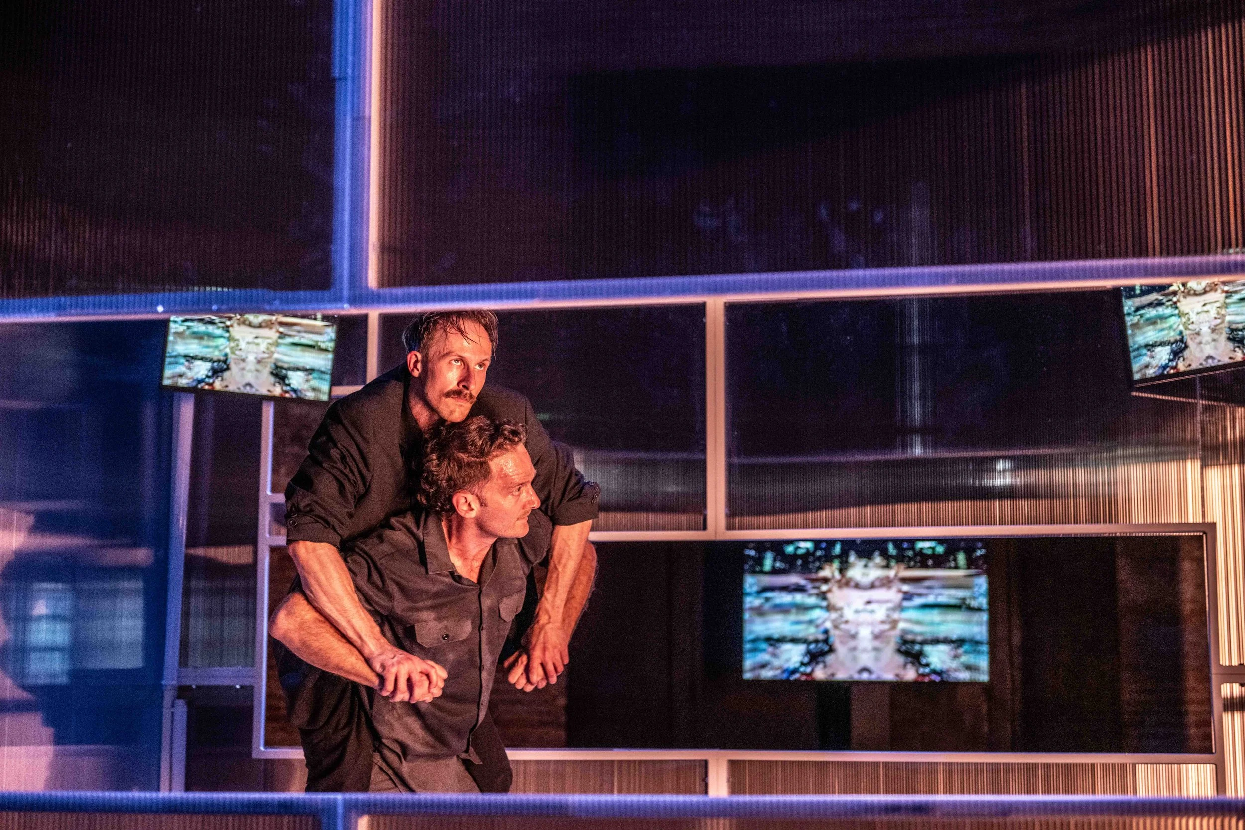 The (Un)Double Venice Biennale physical theater performance, Anthony Nikolchev and Lukasz Przytarski