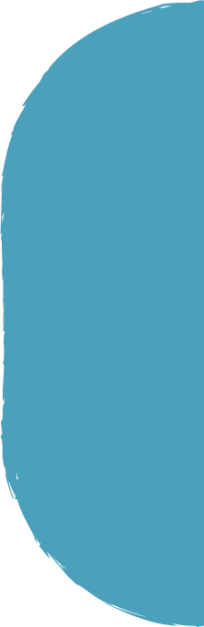 Solid light blue rounded shape with a darker blue outer border.