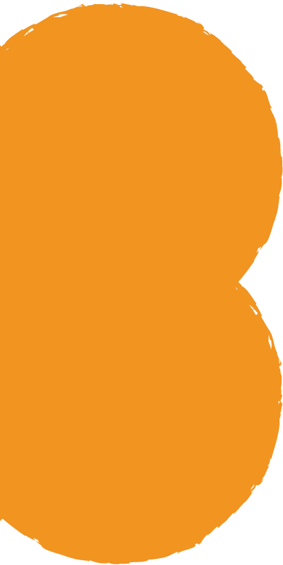 Large orange number 8 on a plain background.