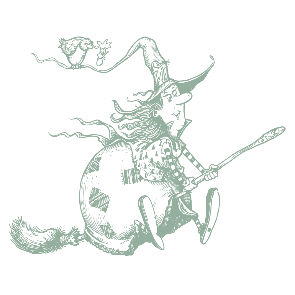 Illustration d'une sorcière.