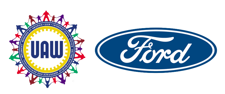 UAW and Ford logos side by side.