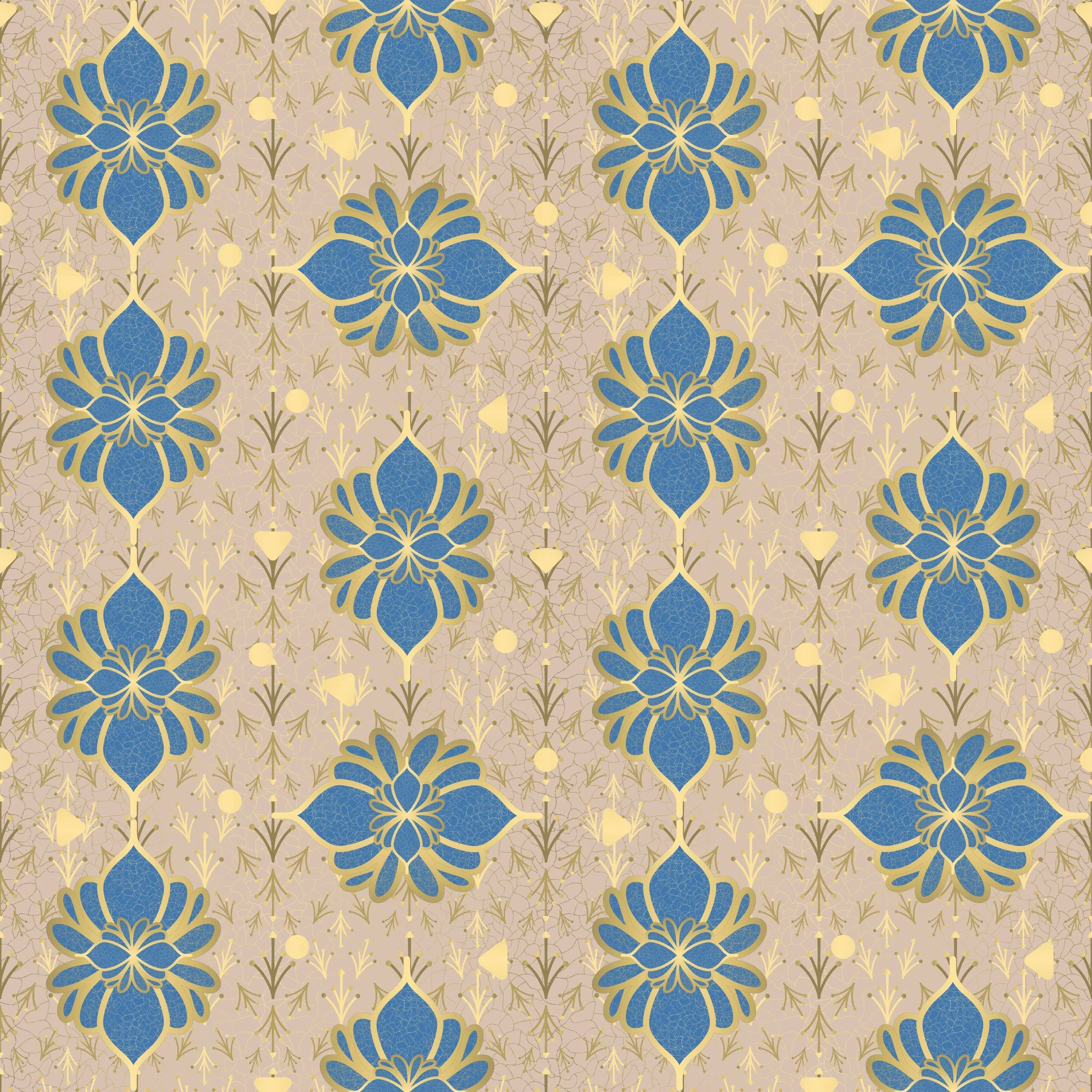 Deco Fleur Blue Medium — SFA25A181