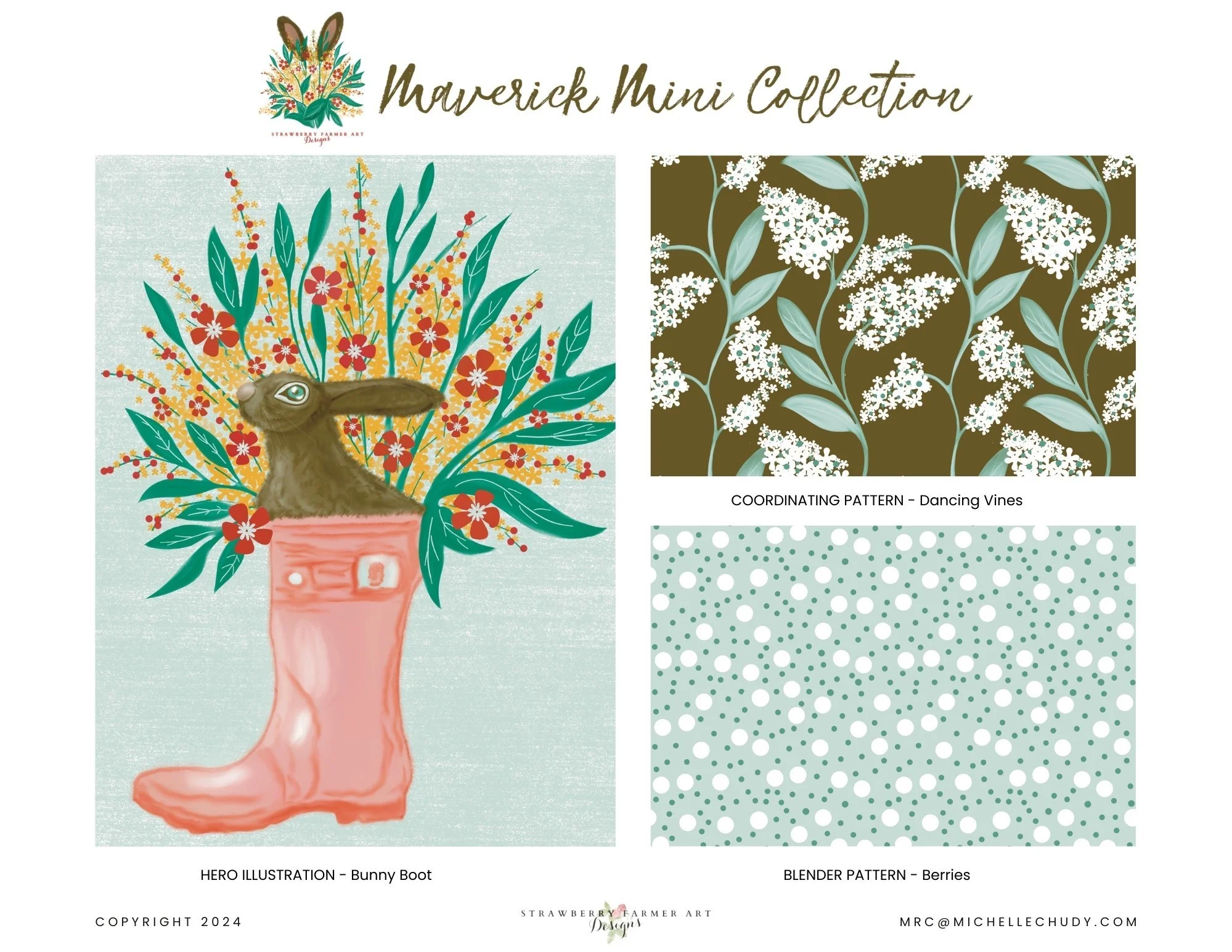 Maverick Mini Collection — expressive western surface patterns for lifestyle licensing