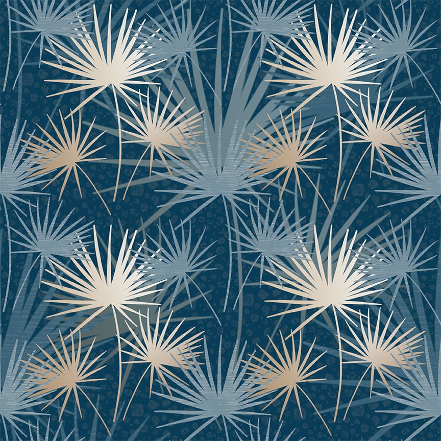 Oasis of Palms Large Navy — SFA25A134