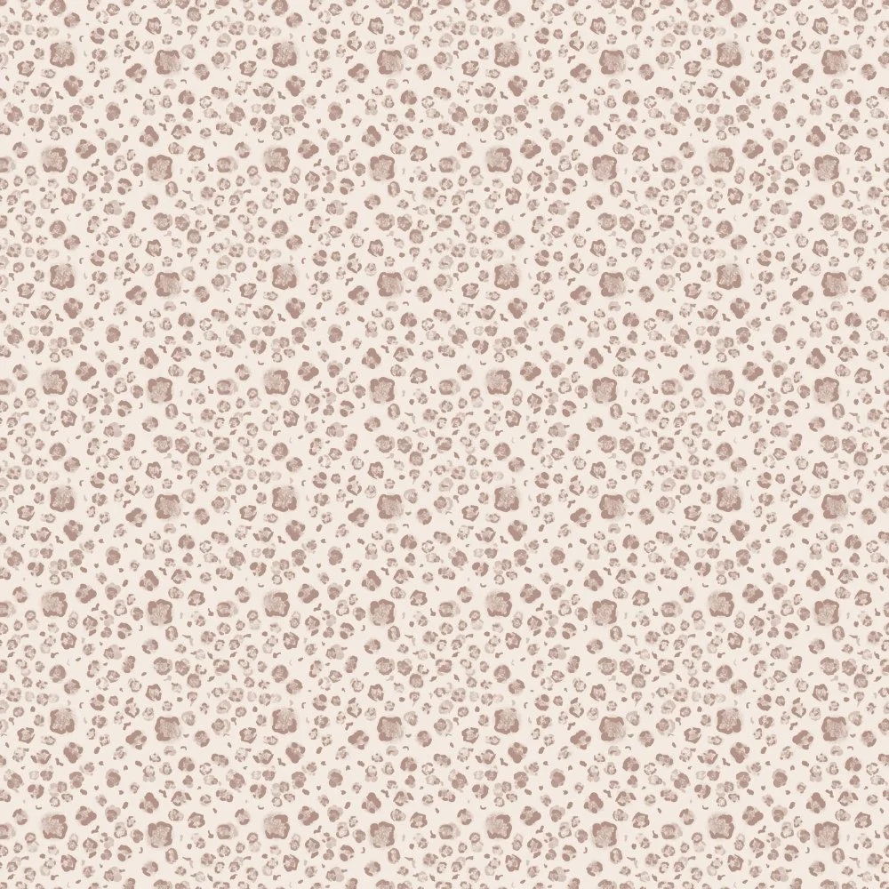 Lovely Leopard Print repeat pattern in linen featuring soft neutral animal print texture designed for textiles and wallpaper from Strawberry Farmer Art.