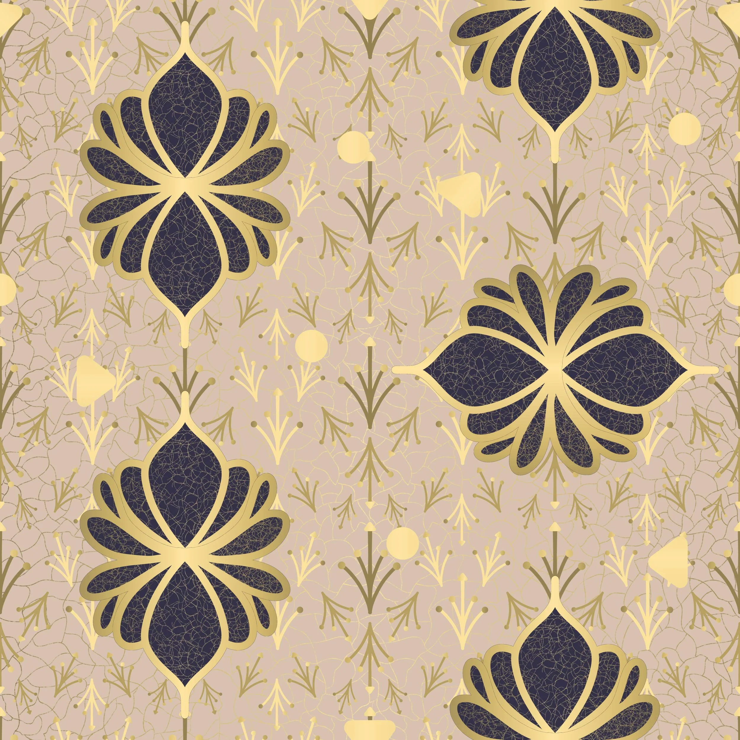 Deco Fleur Plum Large — SFA25A172