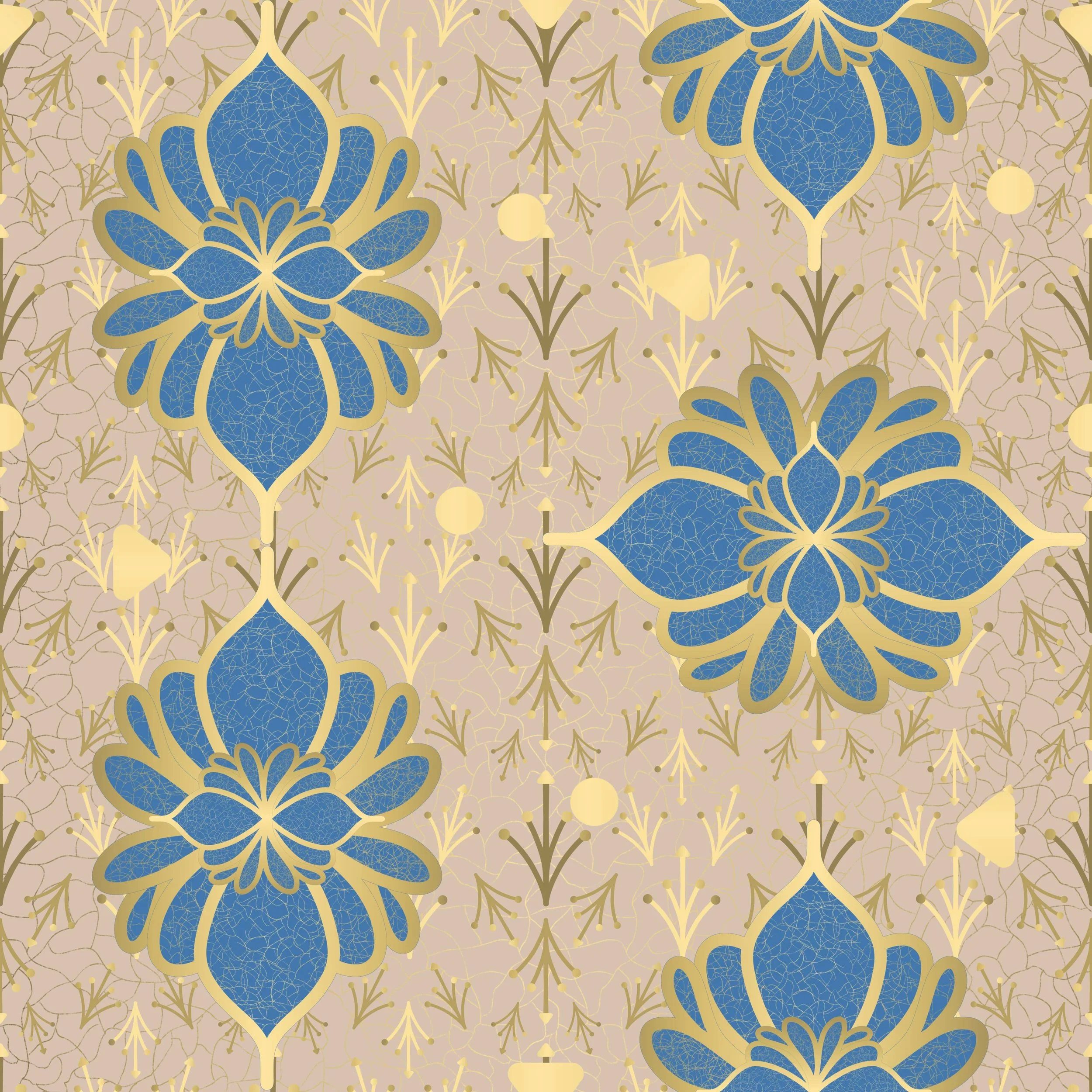 Deco Fleur Blue Large — SFA25A171