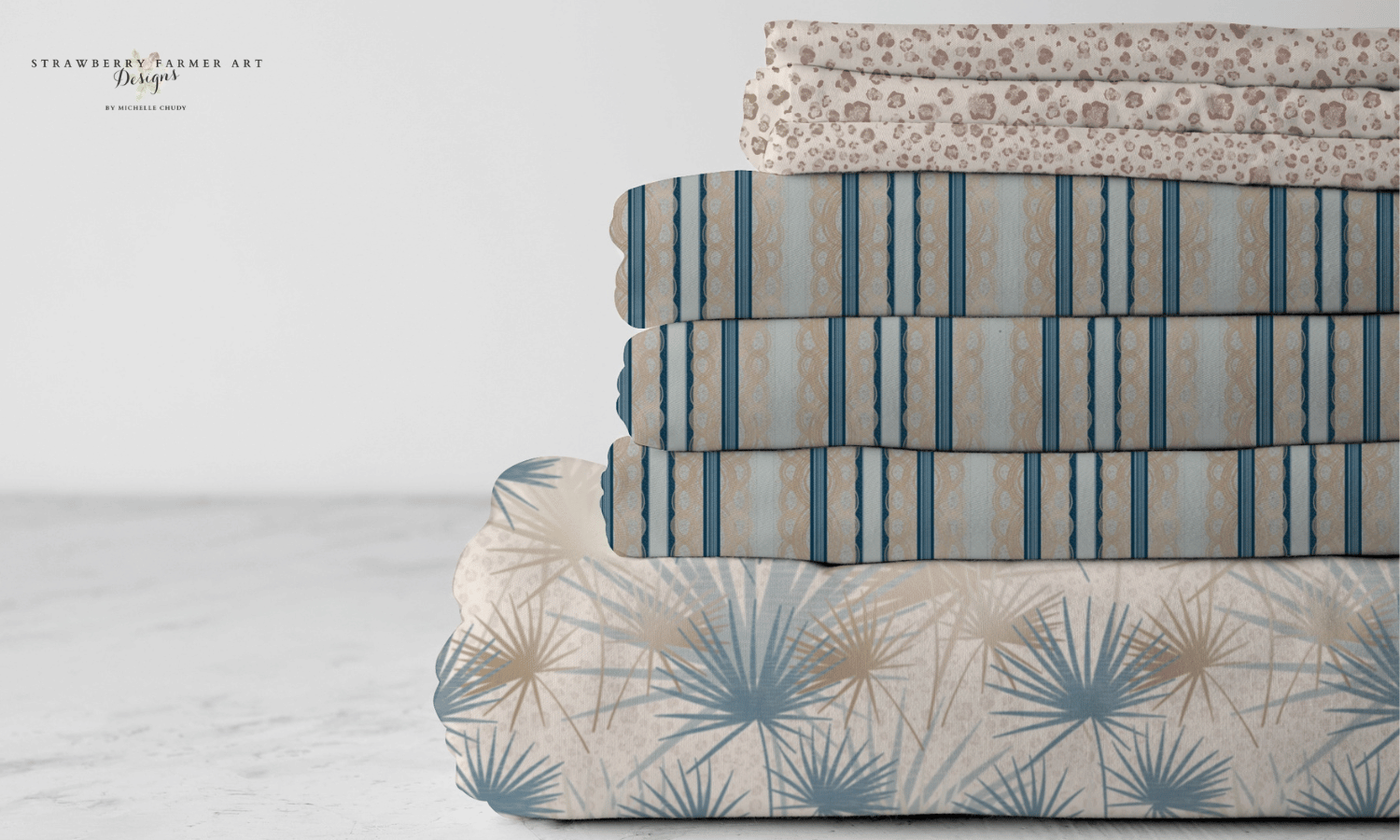 Wild Serenade coordinating textile patterns.