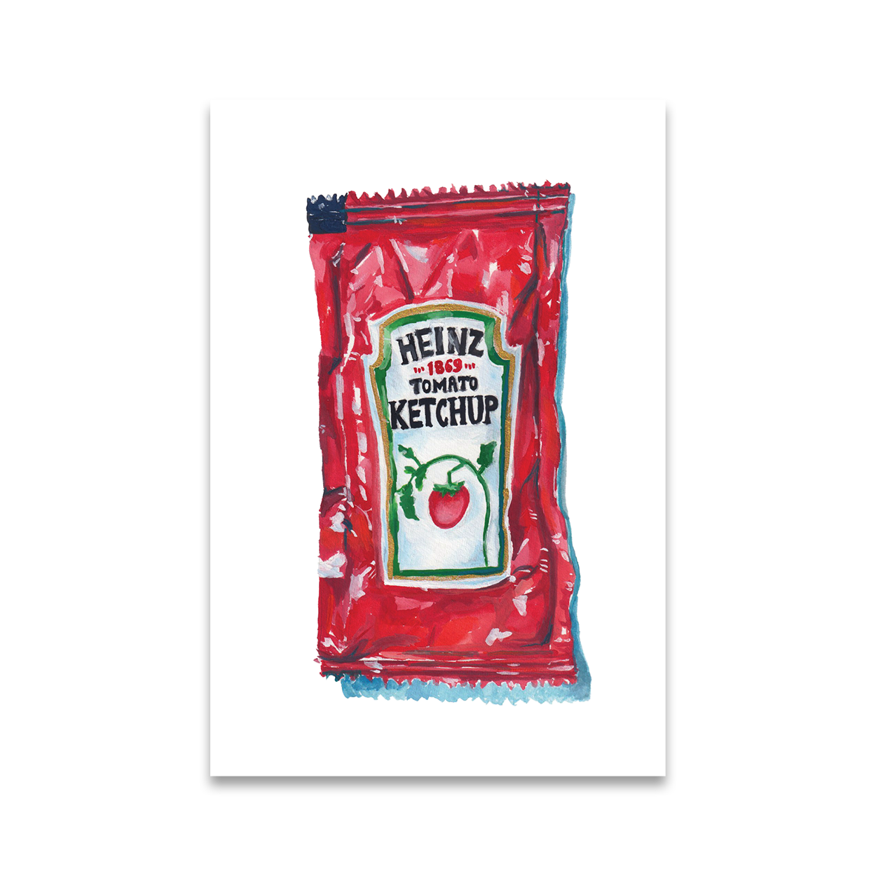 Heinz Ketchup Inspired Postcard