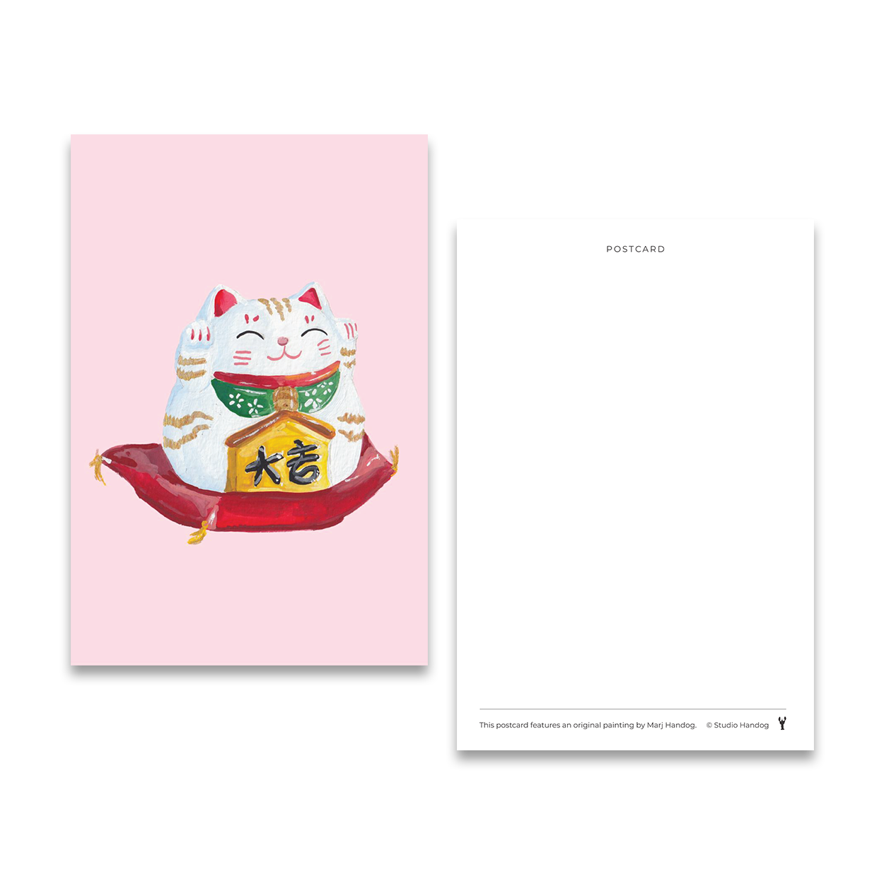 Studio Handog Lucky Cat Postcard with Back Side.png