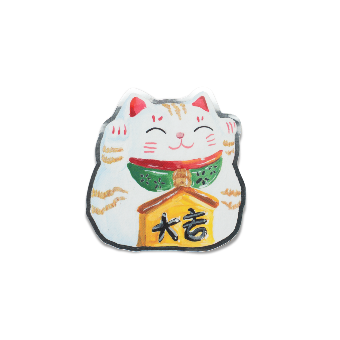 Lucky Cat Mirror Sticker