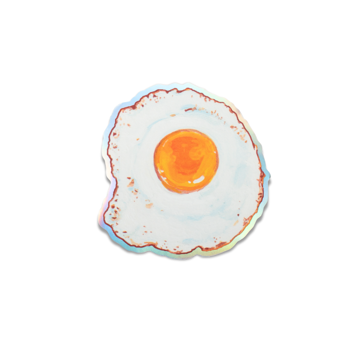 Fried Egg Holographic Sticker