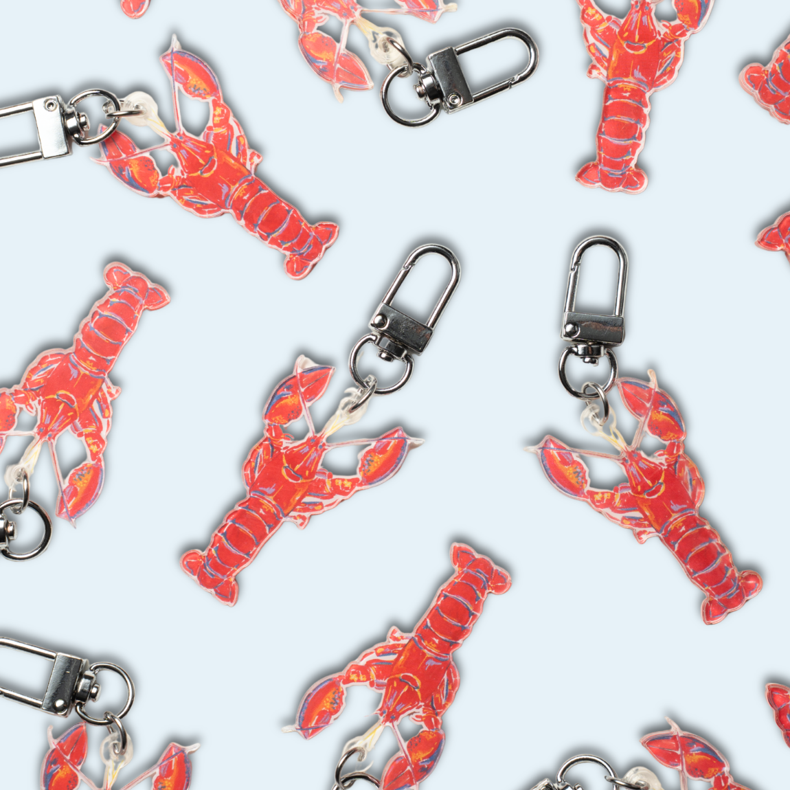 Studio Handog Lobster Acrylic Keychain Flat Lay.png