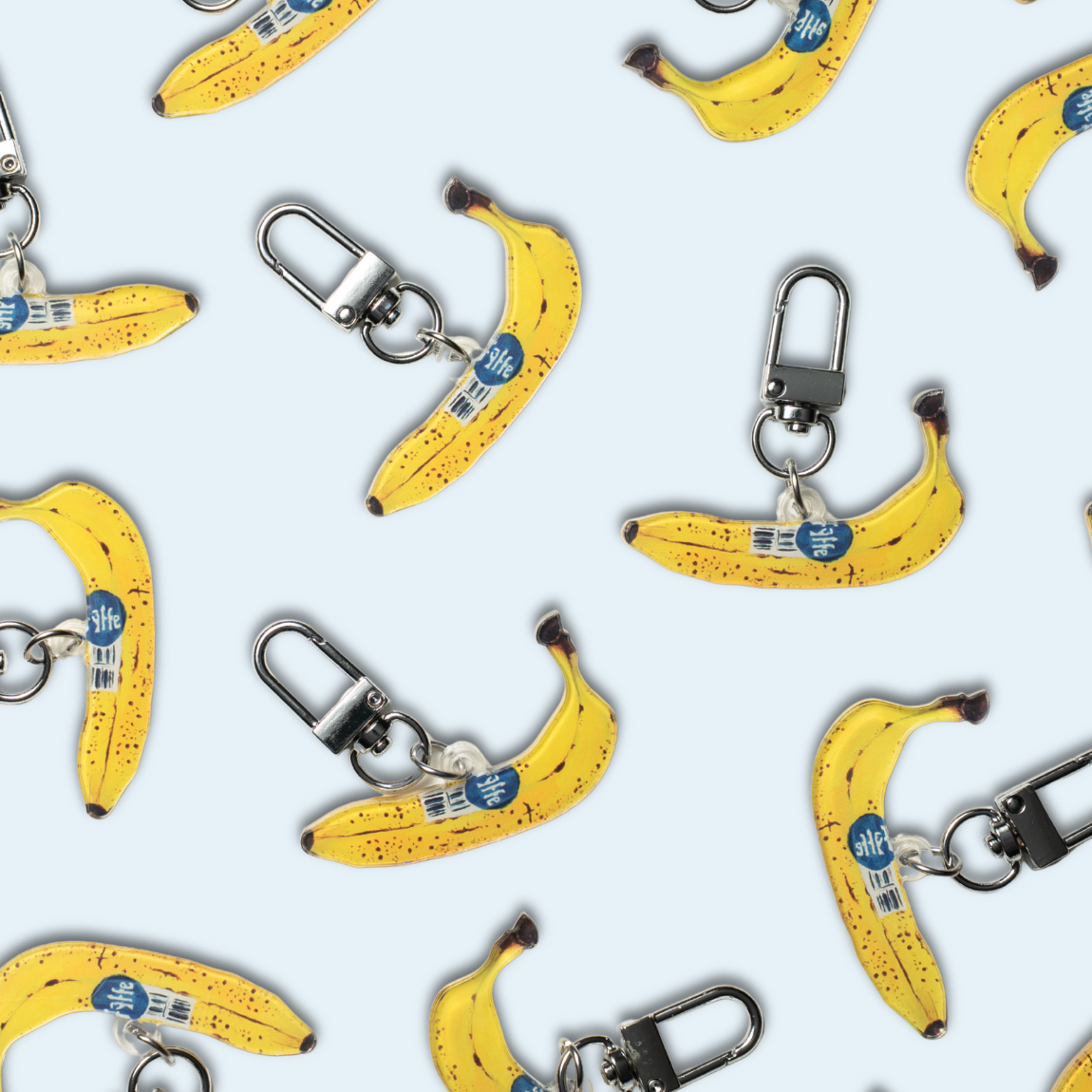 Studio Handog Banana Acrylic Keychain Flat Lay.png