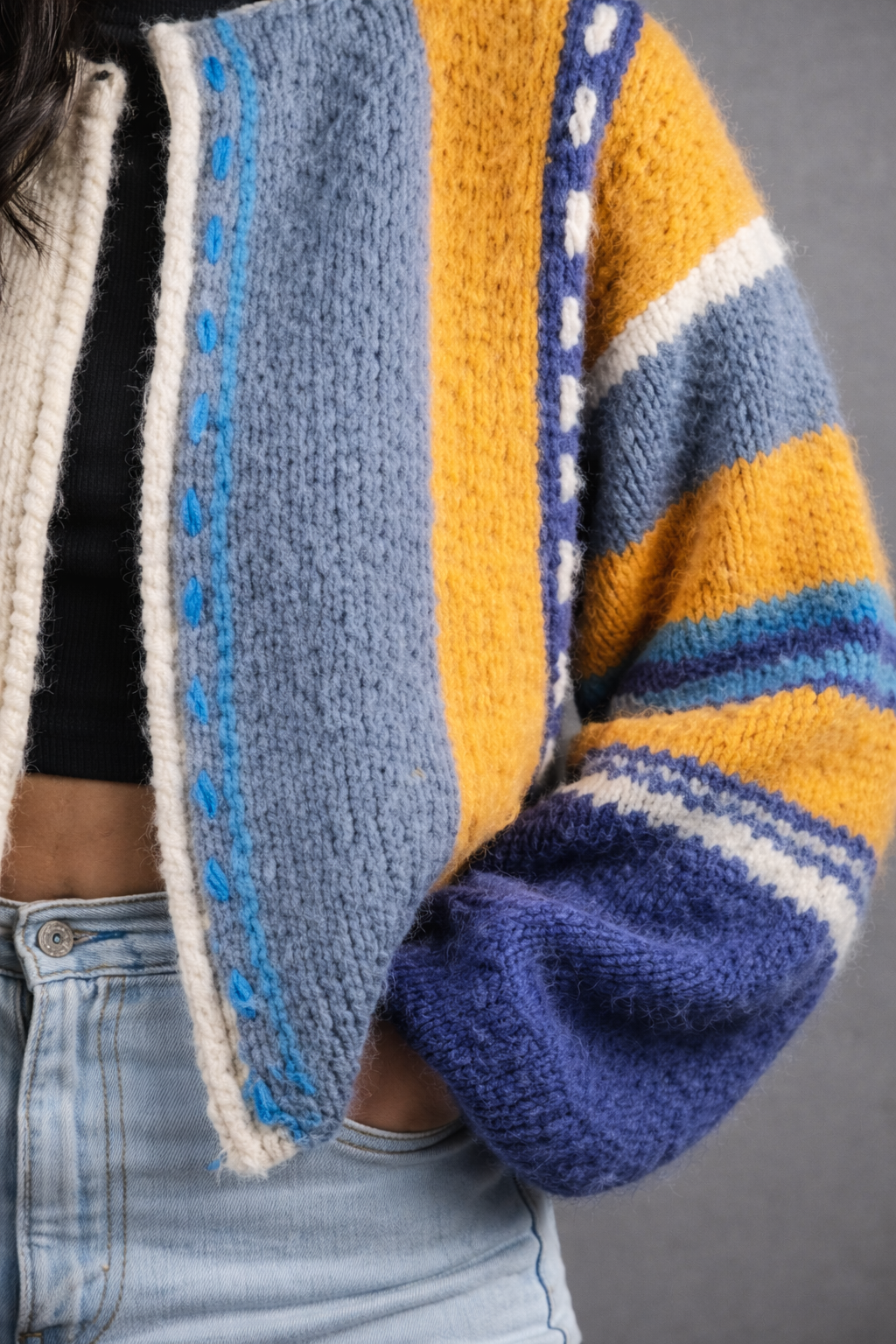 luxury alpaca cardigan women handcrafted in Ecuador