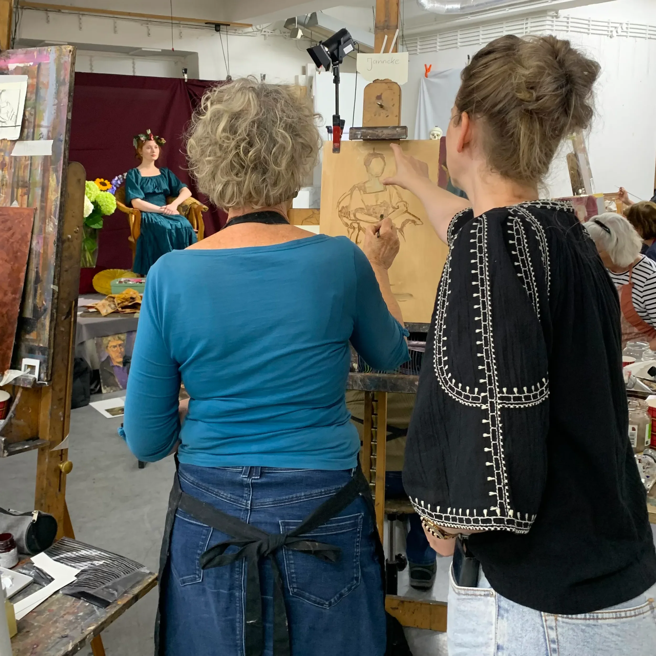 Zomeracademie Academisch Modelschilderen - Rachel Dieraert - Roelie Douw - Gabriëlle Westra