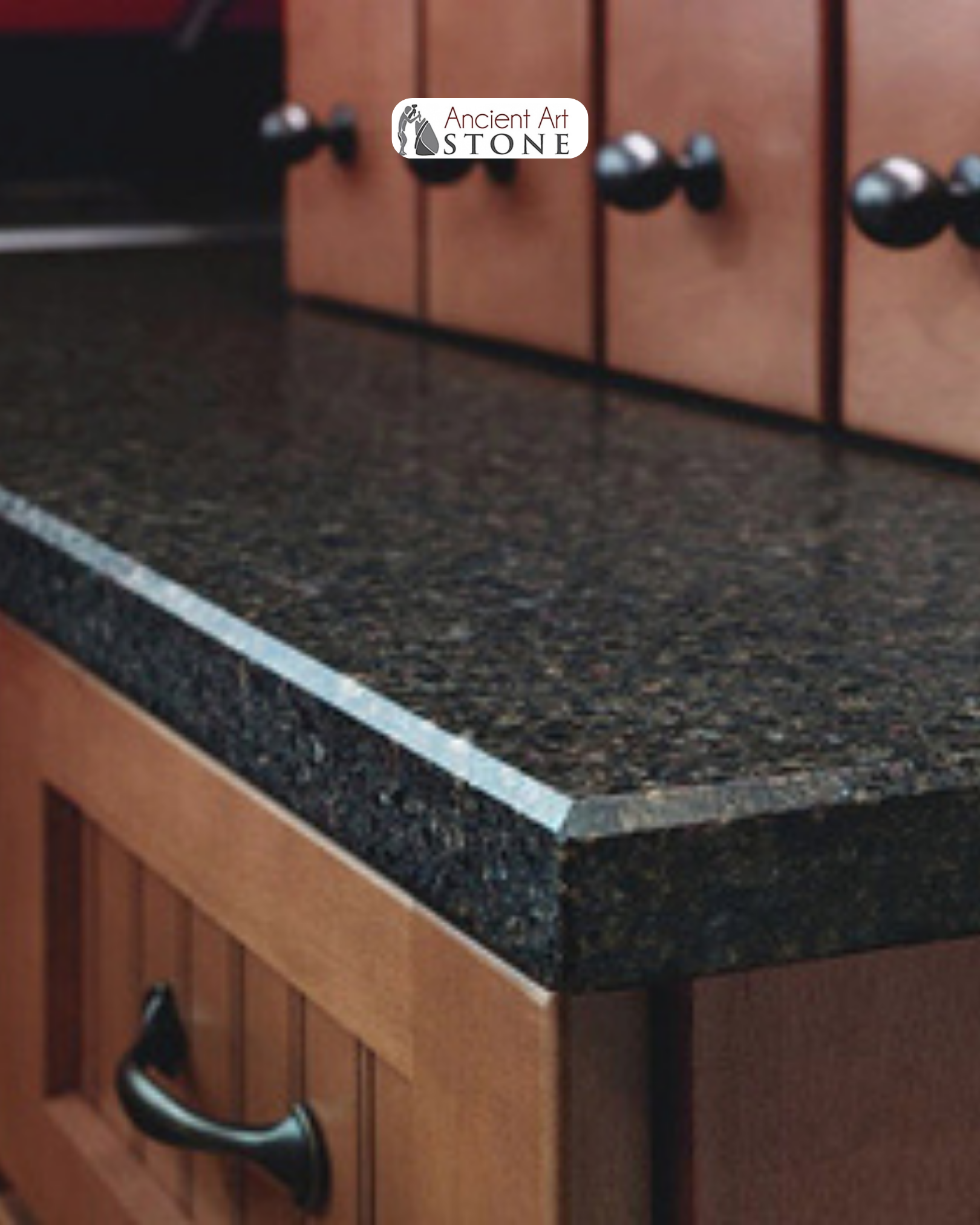 The 1/4 bevel edge includes a small angled cut along the top edge of the countertop. This detail creates a refined and slightly more defined look that works well in both modern and traditional spaces.