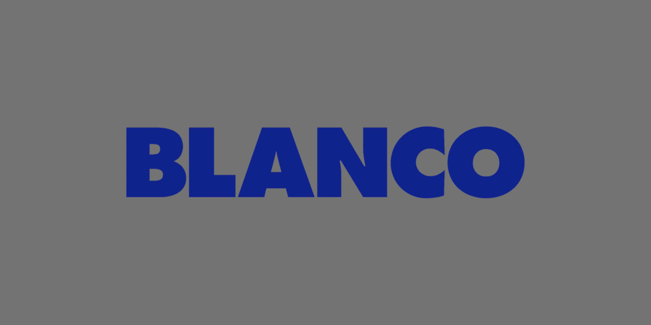 Word 'BLANCO' in bold blue letters on a gray background.