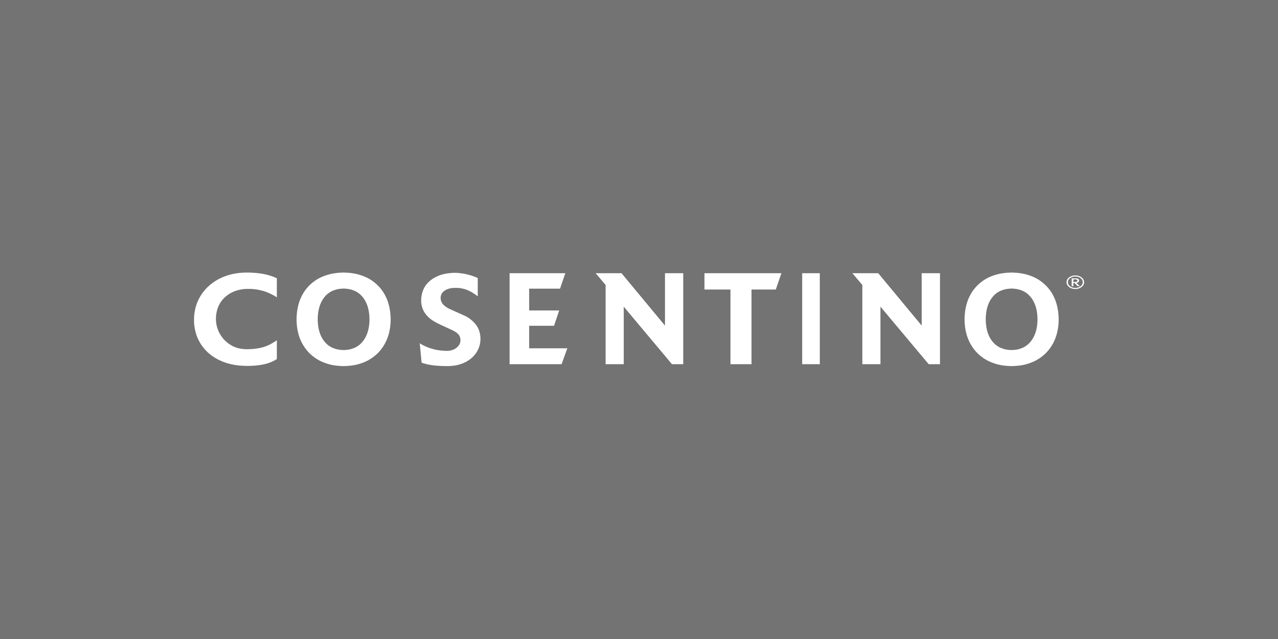 Gray background with the word 'COSENTINO' in large white letters centered.