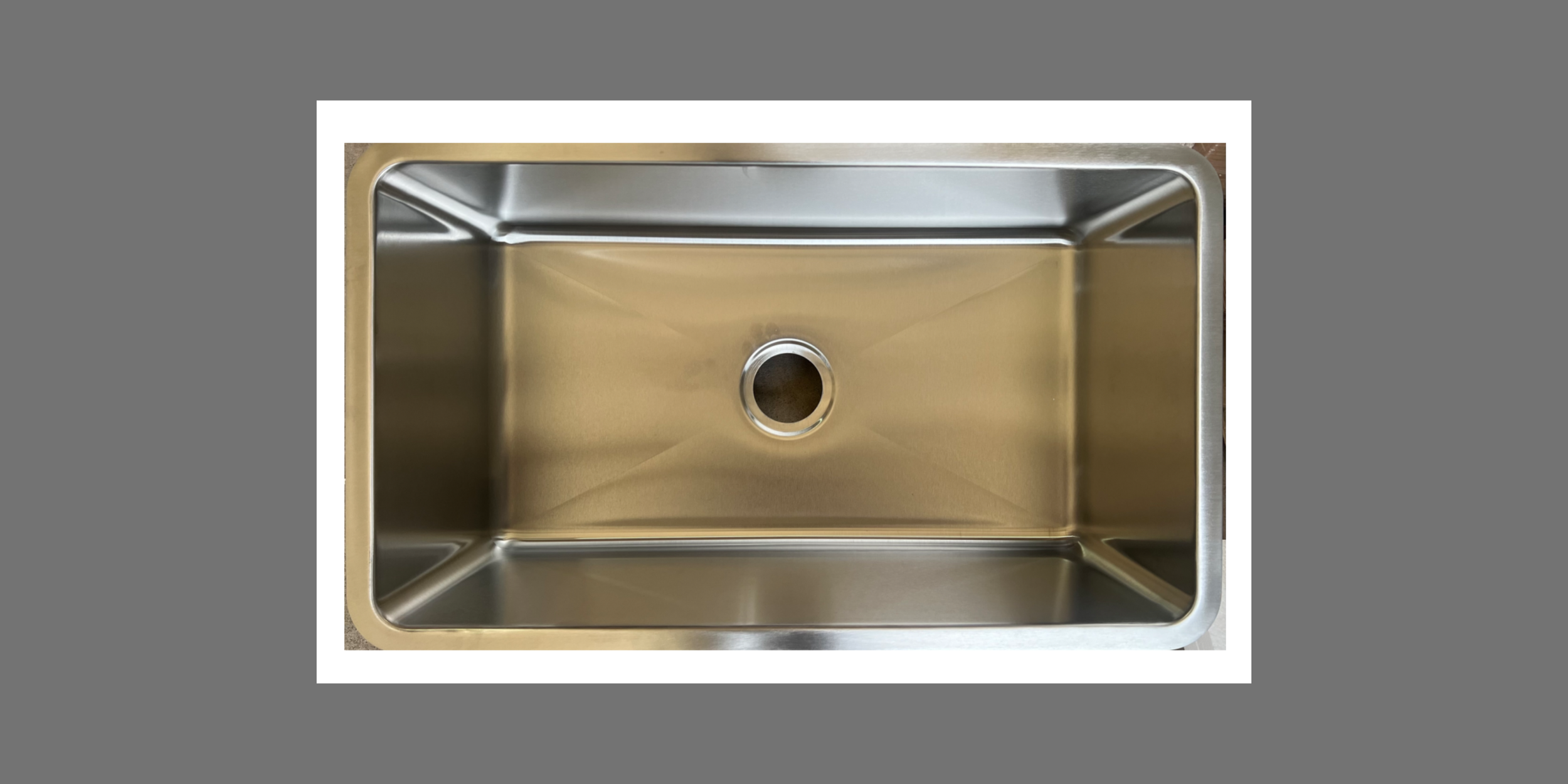 Crescent stainless steel 30 x 18 single bowl